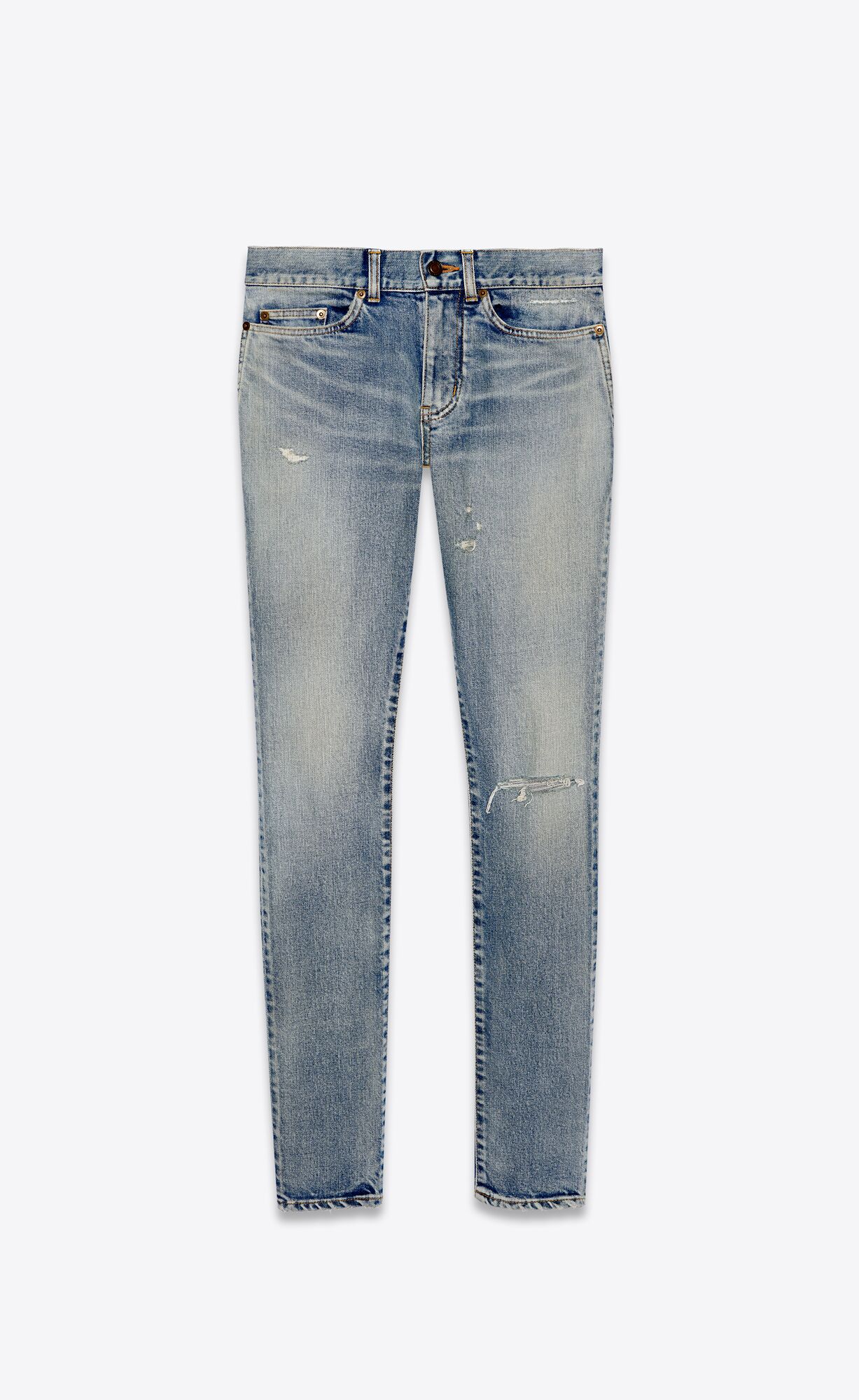 YSL Schlank-fit Jeans Blau | 81953-TBHR