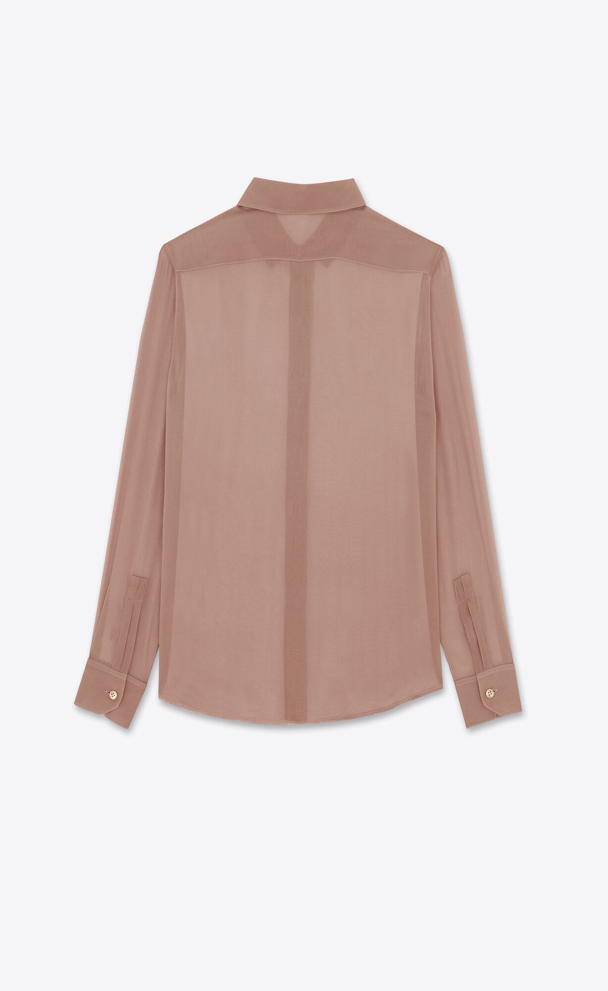 YSL Shirt In Muslin Crepe Rosa | 37495-GQRT