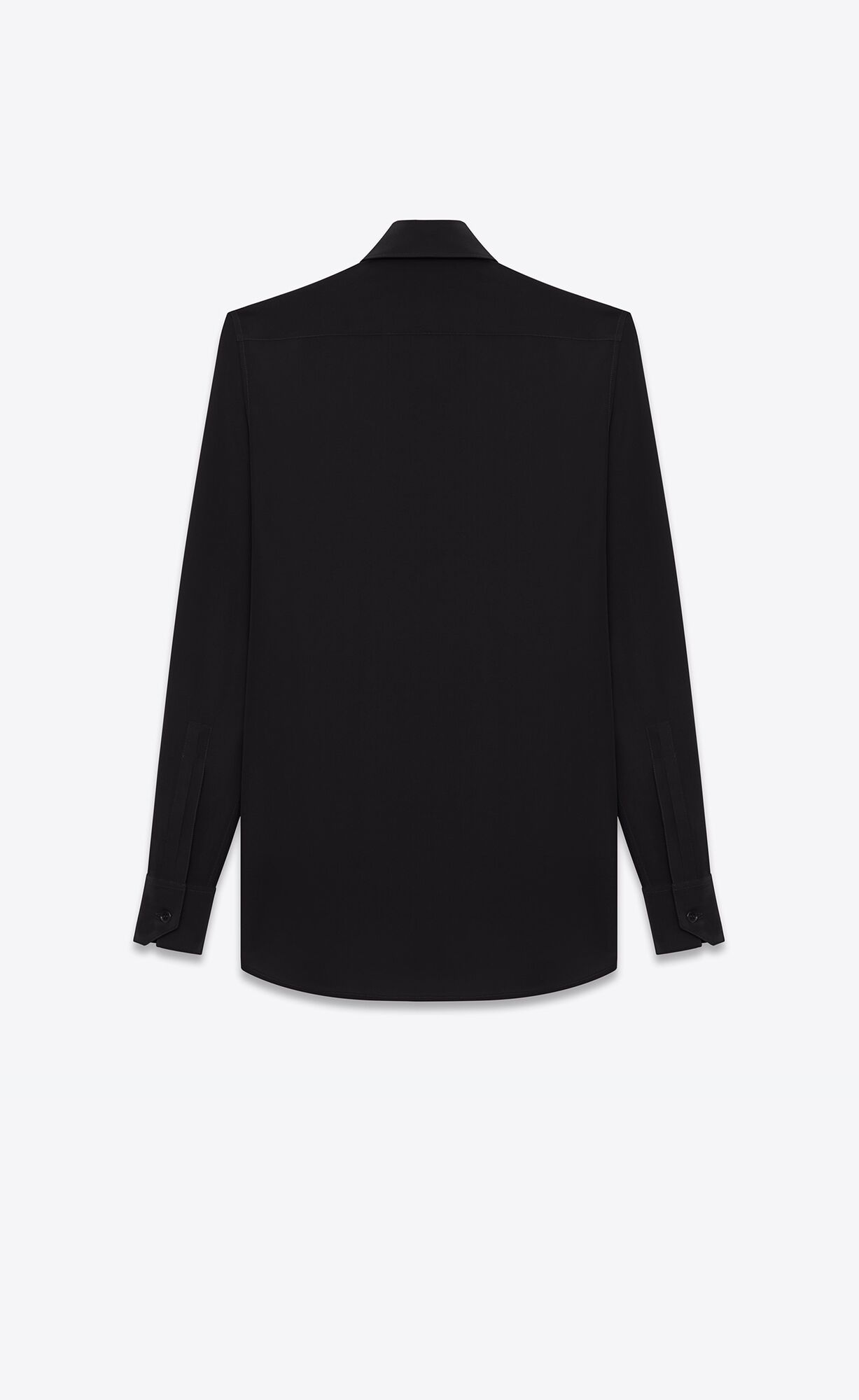 YSL Shirt In Silk Crêpe Schwarz | 09126-LUSN