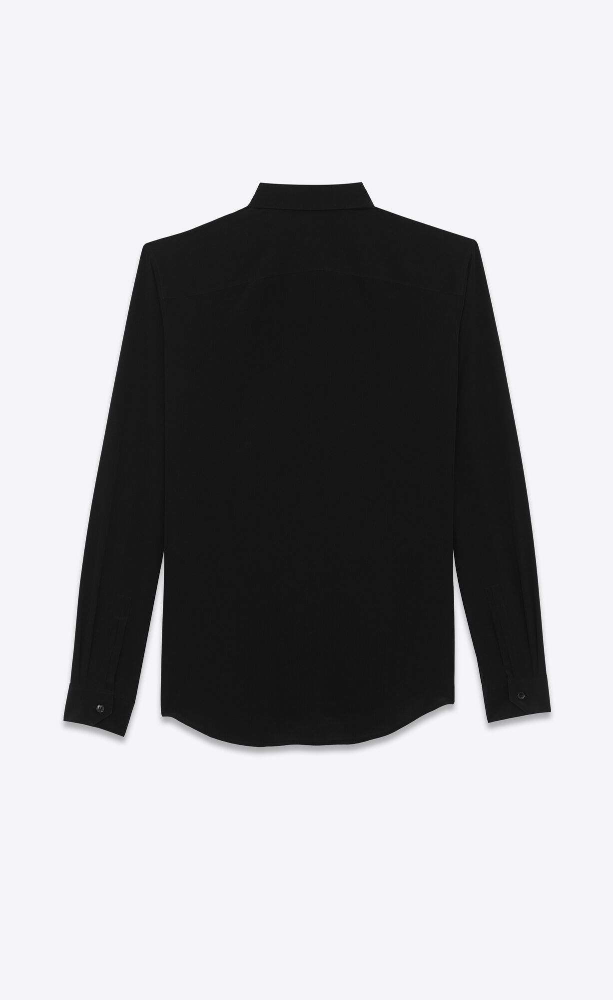 YSL Shirt In Silk Crêpe Schwarz | 52086-IULK