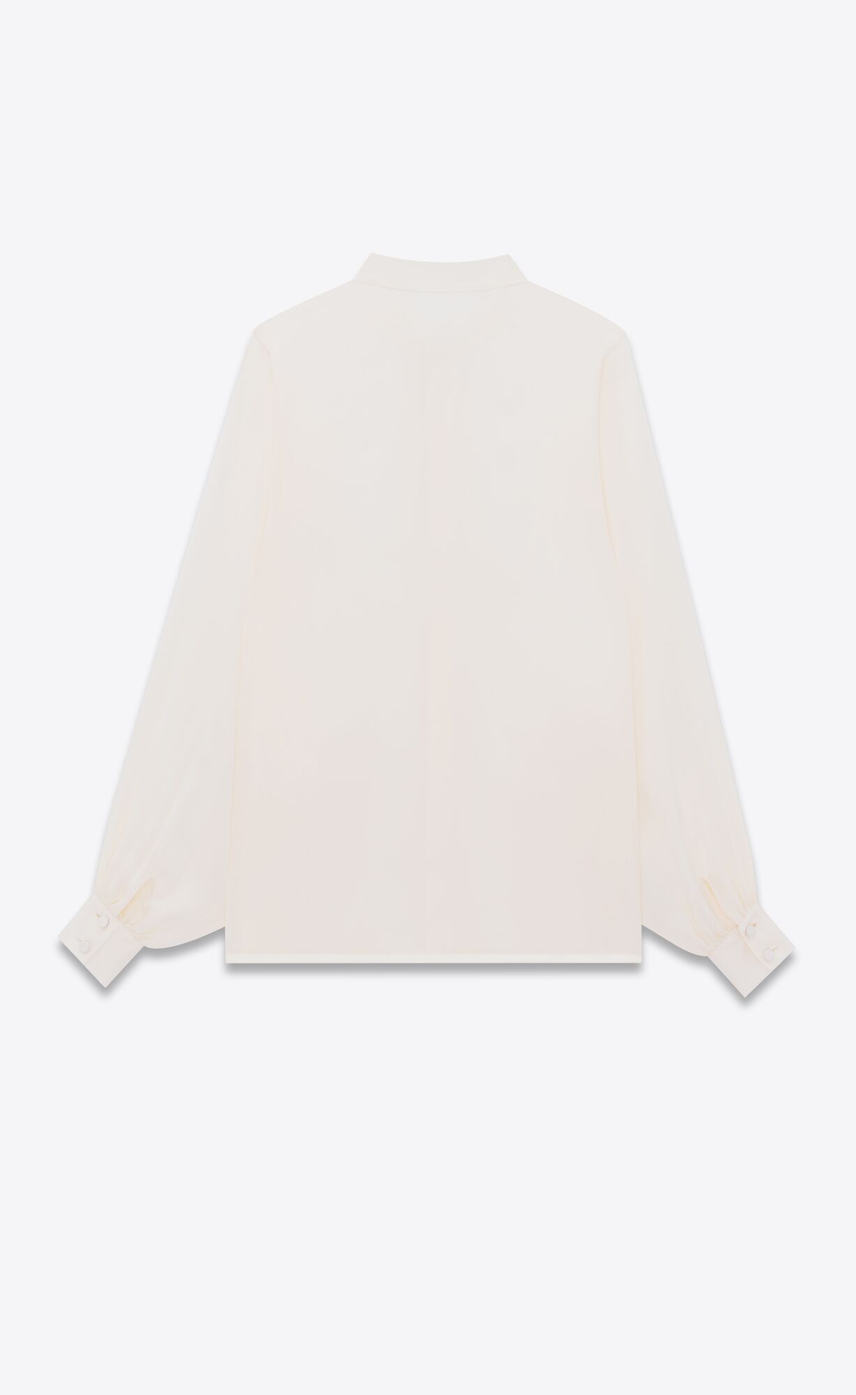 YSL Shirt In Silk Satin Craie | 62719-IWTR