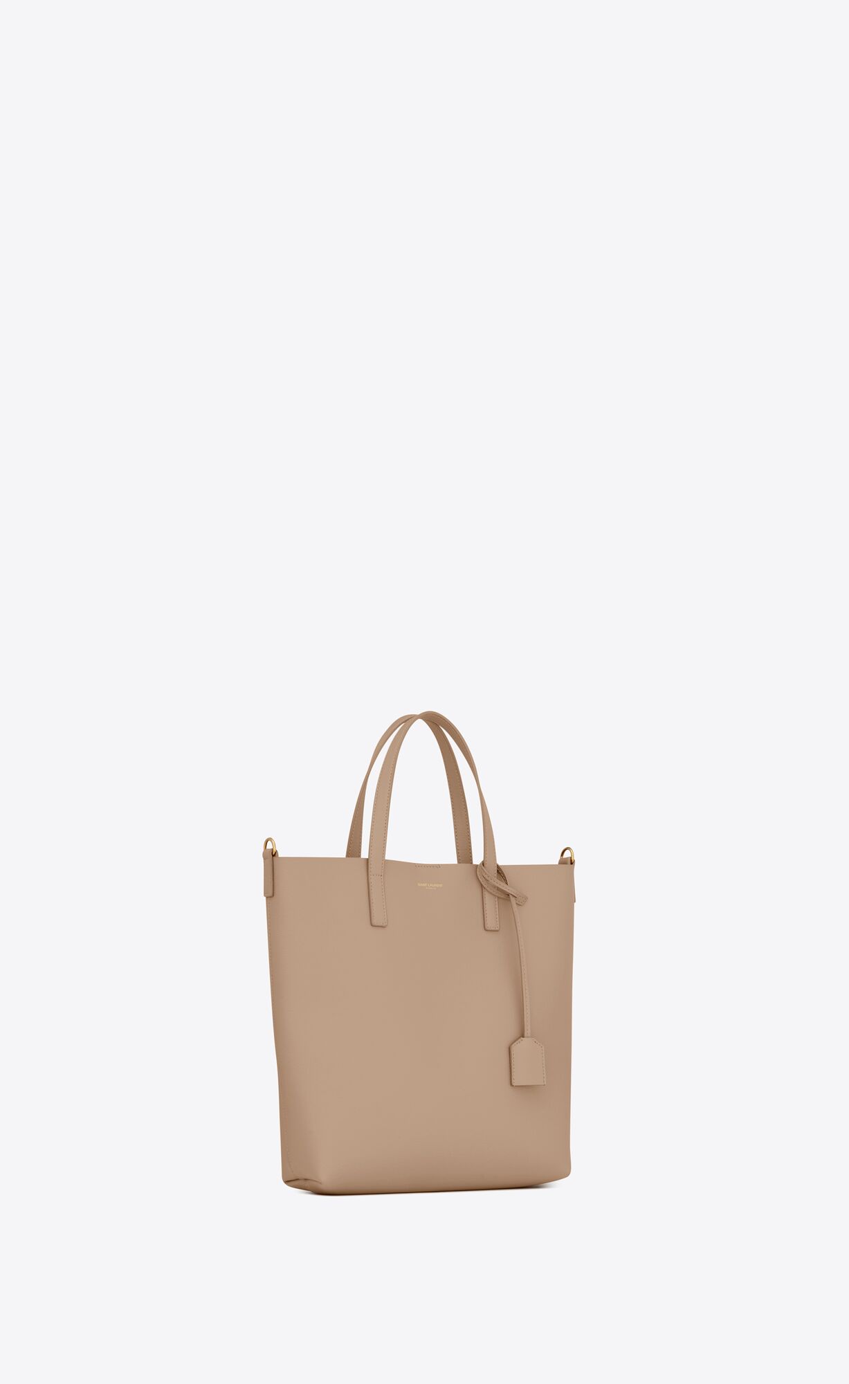 YSL Shopping Saint Laurent Toy In Supple Leder Dunkelbeige | 65971-PWOH