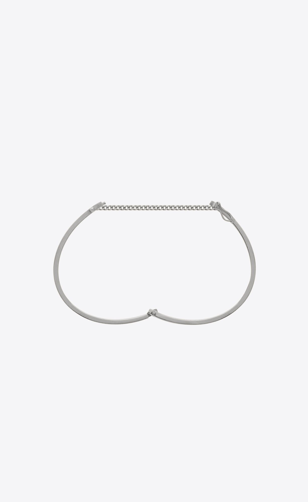 YSL Single Handcuff Bracelet In Metal Palladium | 56213-KCVJ