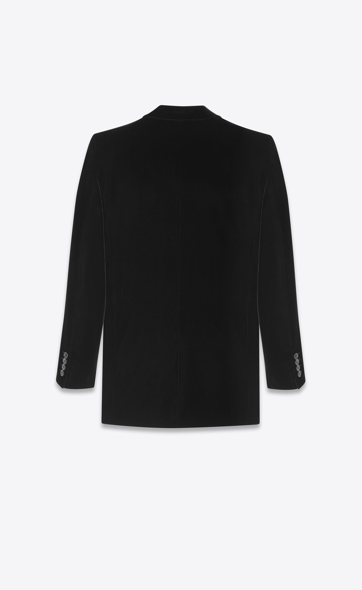 YSL Single-breasted Jacket In Cupro Velvet Noir | 25693-NULB