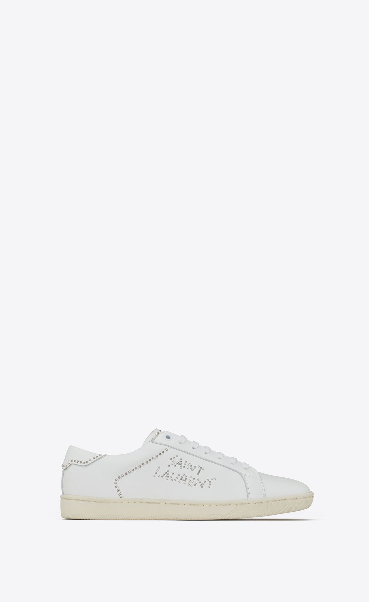 YSL Sl/08 Low-top Sneakers In Smooth Leder Blanc Optique | 34591-VBNZ