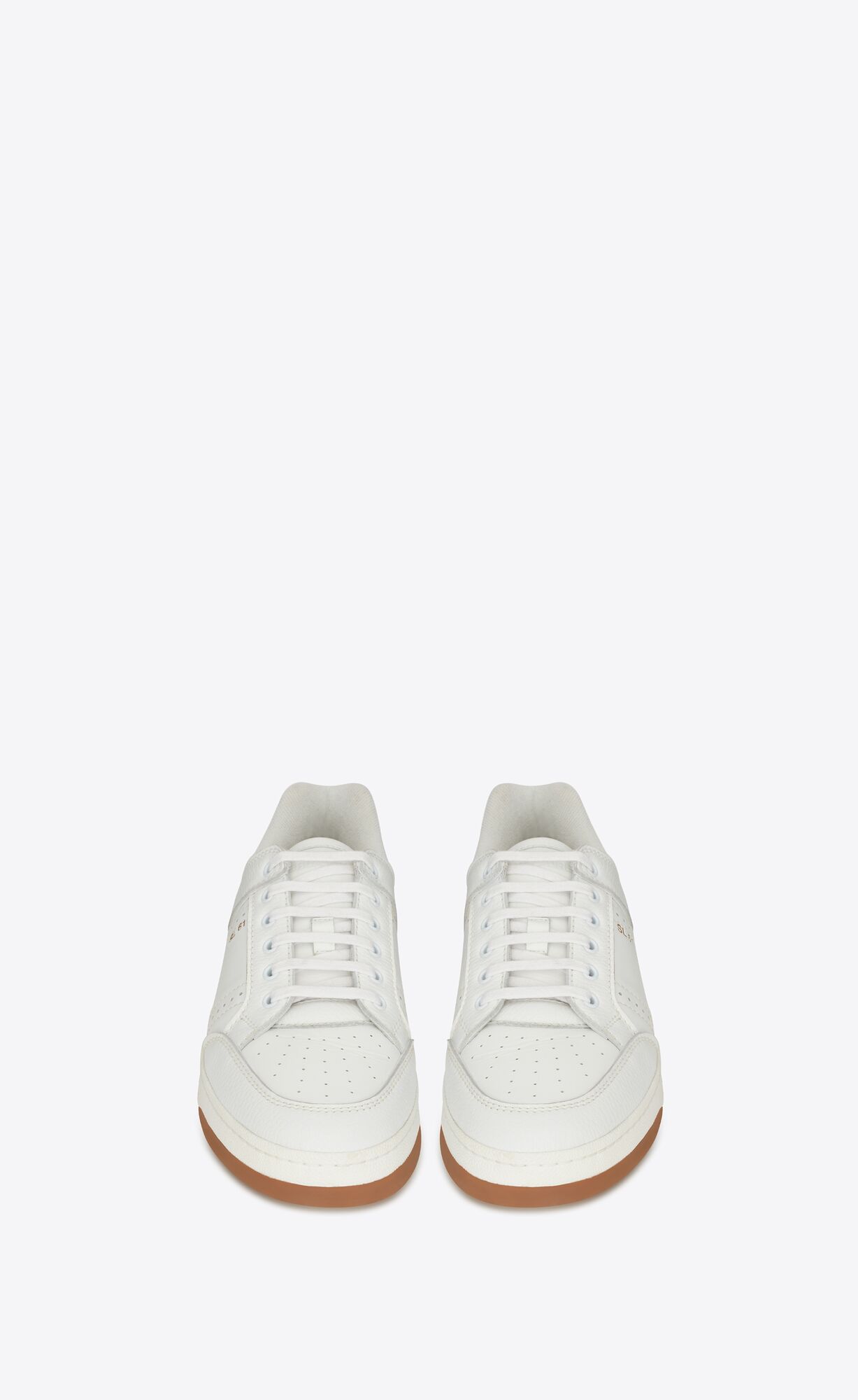 YSL Sl/61 Low-top Sneakers In Smooth And Grained Leder Weiß | 27651-KFUI