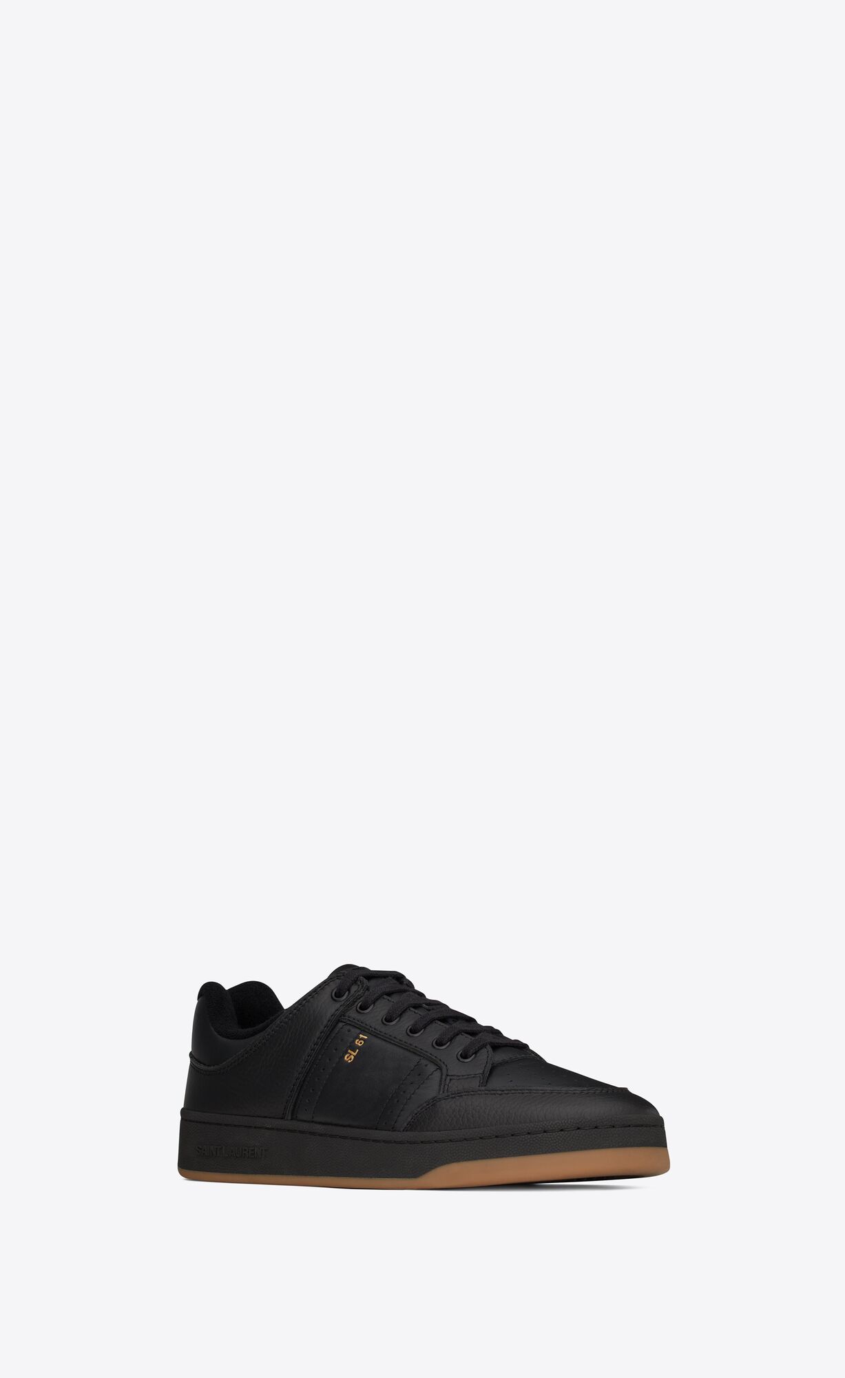 YSL Sl/61 Low-top Sneakers In Smooth And Grained Leder Noir | 38965-OSGV