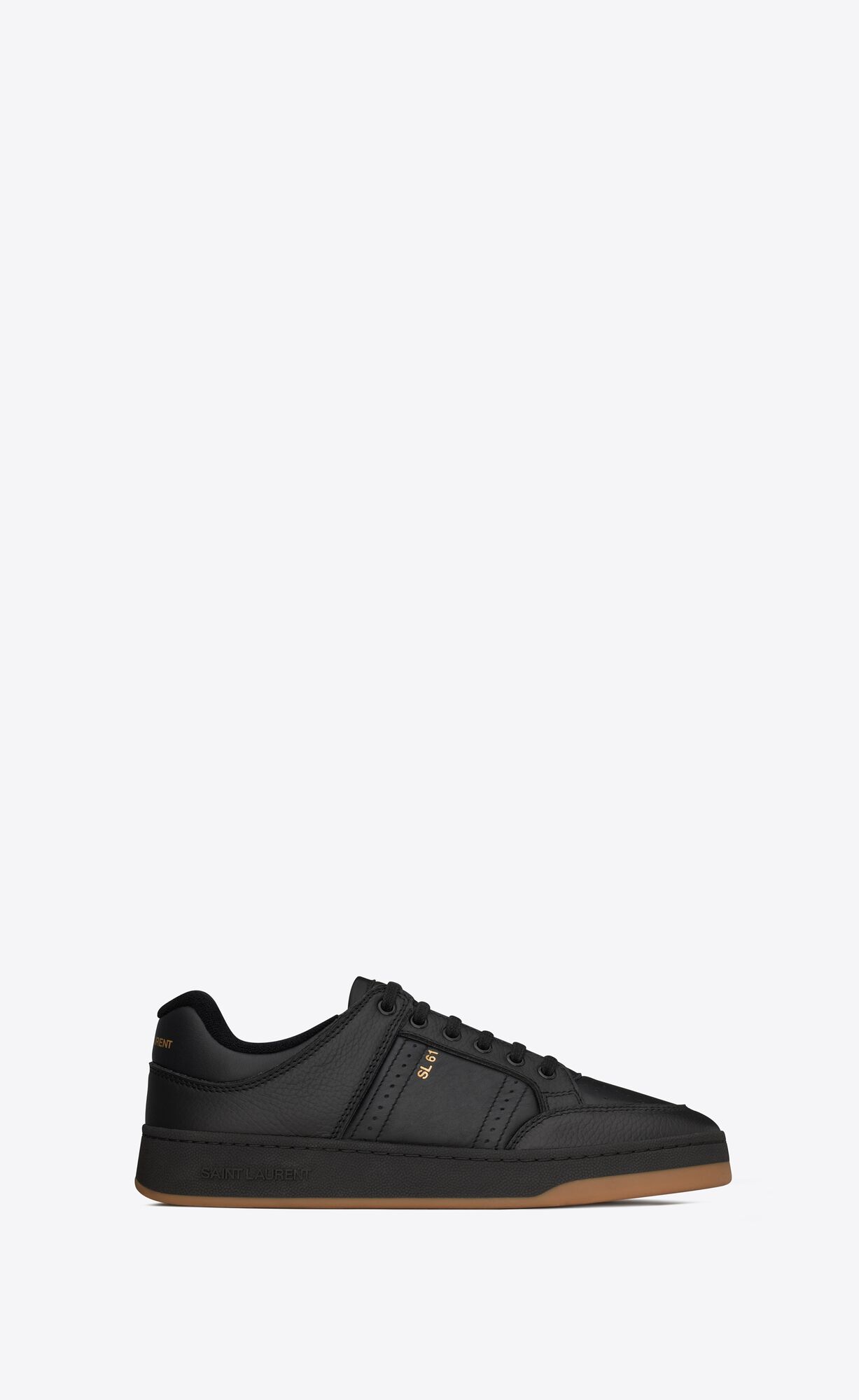 YSL Sl/61 Low-top Sneakers In Smooth And Grained Leder Noir | 38965-OSGV