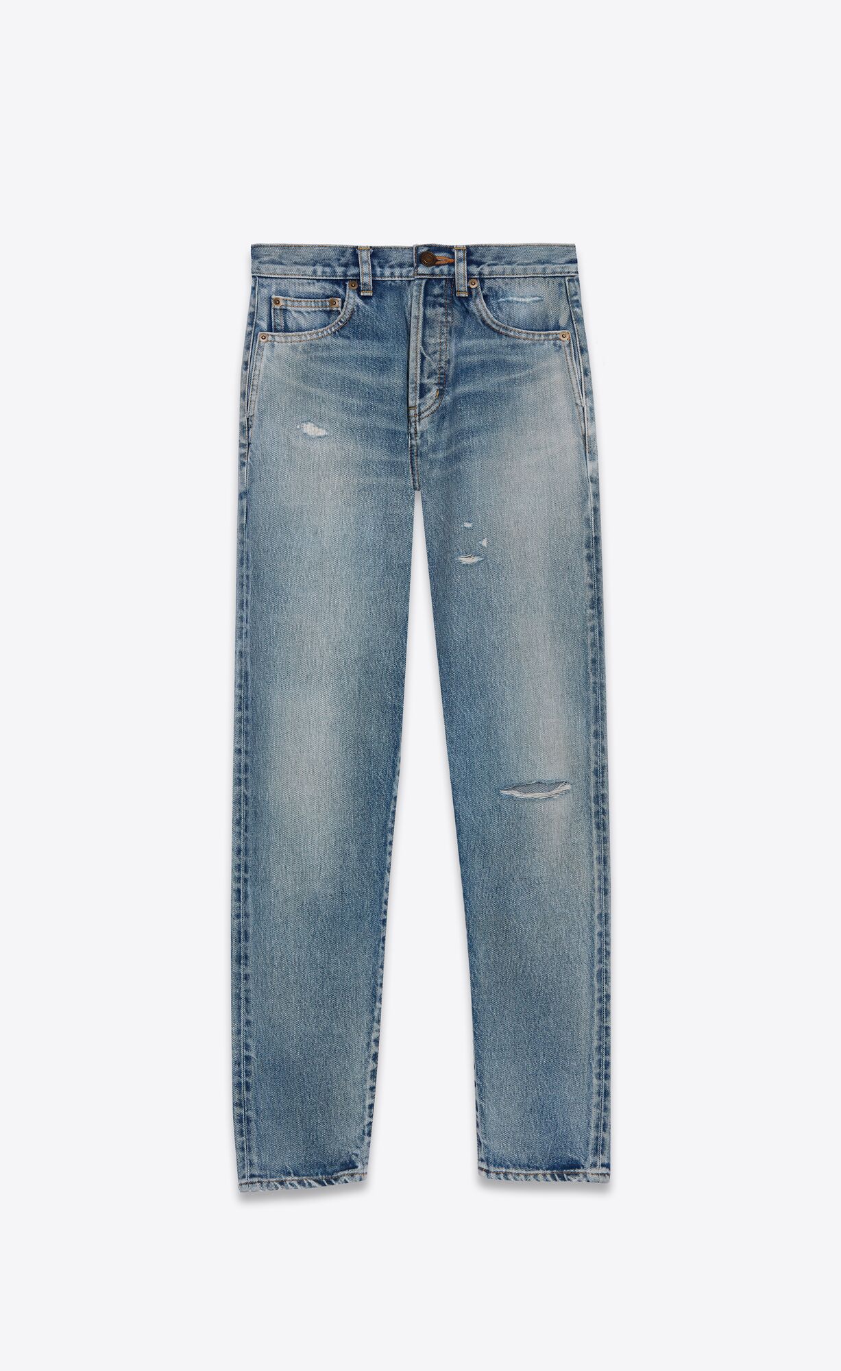 YSL Slim-fit Jeans Blau | 58730-HCFT