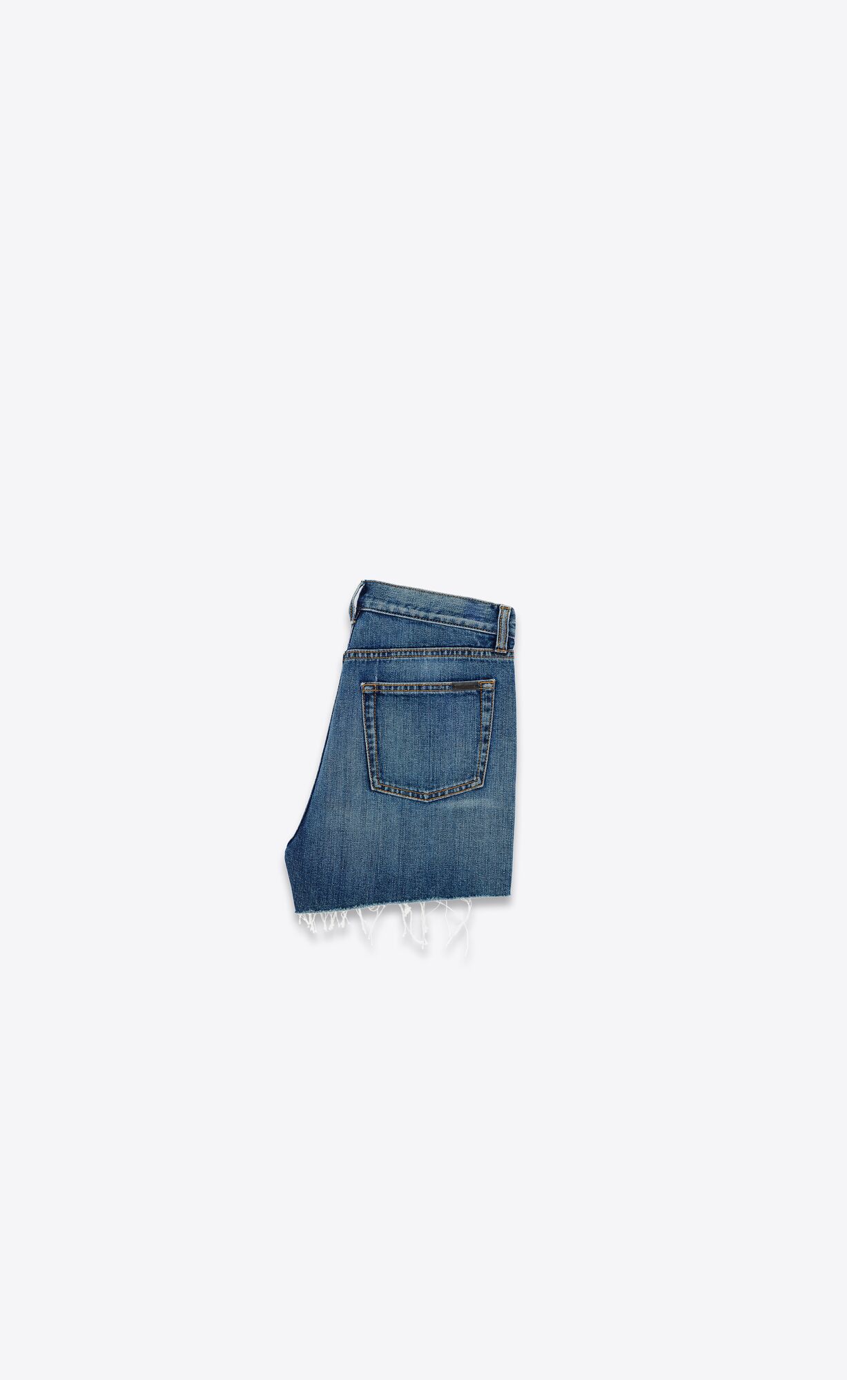 YSL Slim-fit Shorts Blau Waschen | 74932-WBQX