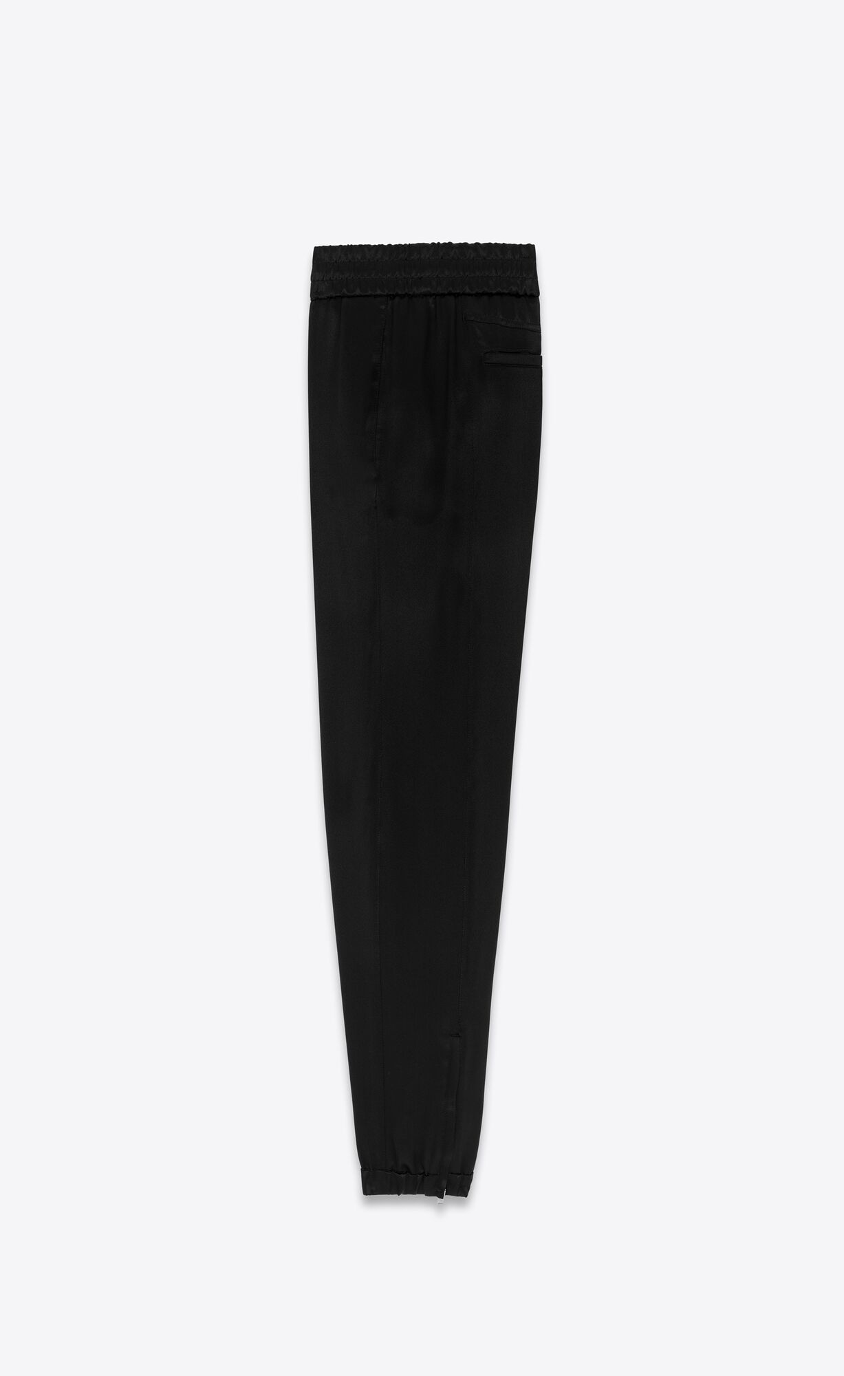 YSL Slim-fit Sweatpants In Crepe Satin Noir | 70134-YBRD