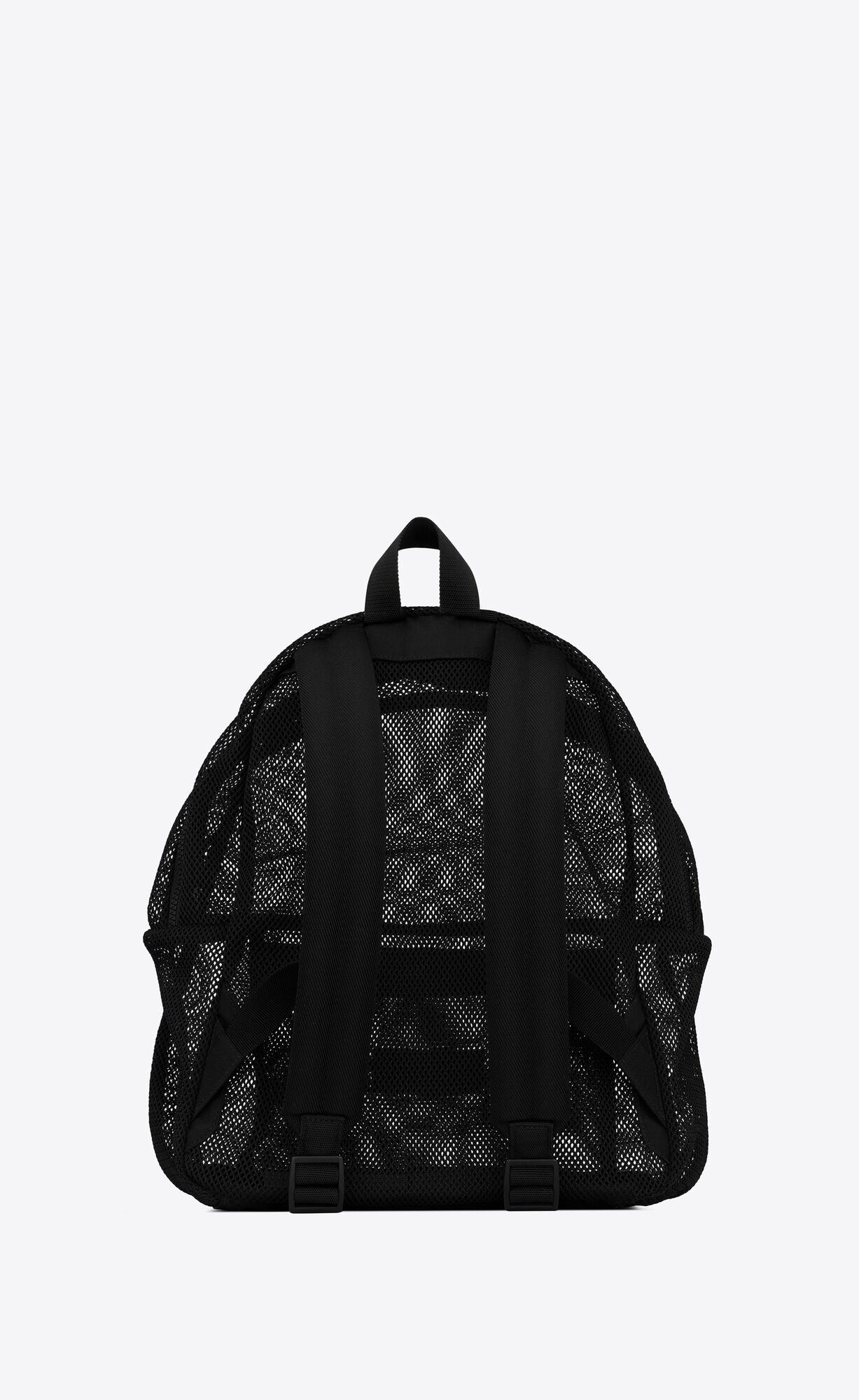 YSL Slp Backpack In Mesh And Nylon Schwarz | 06748-MURH