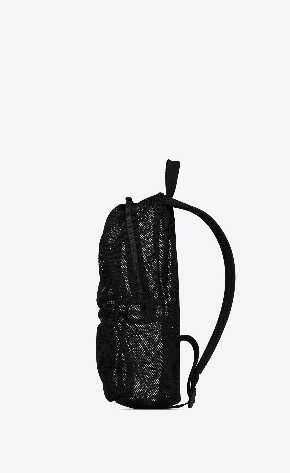 YSL Slp Backpack In Mesh And Nylon Schwarz | 06748-MURH