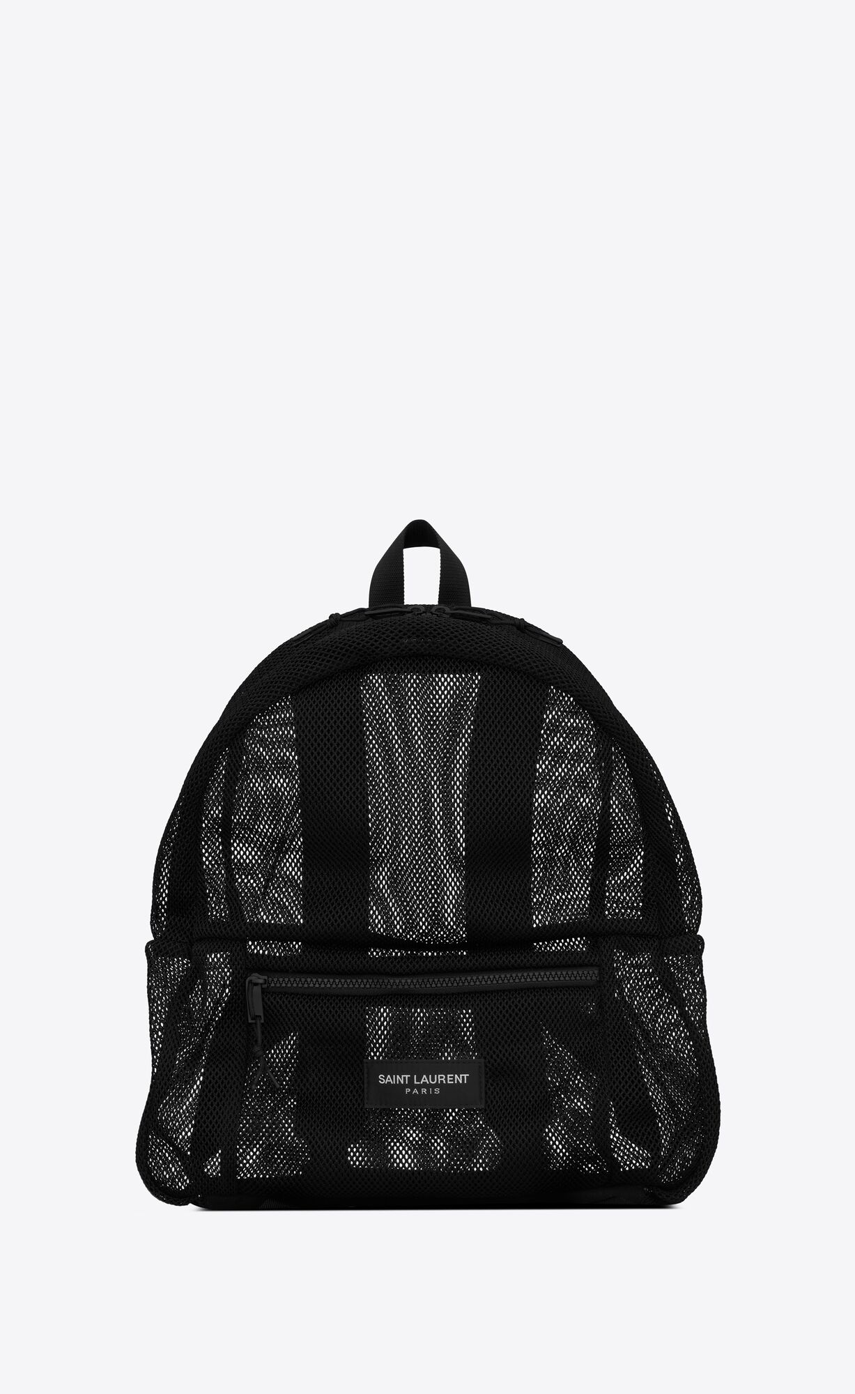 YSL Slp Backpack In Mesh And Nylon Schwarz | 06748-MURH