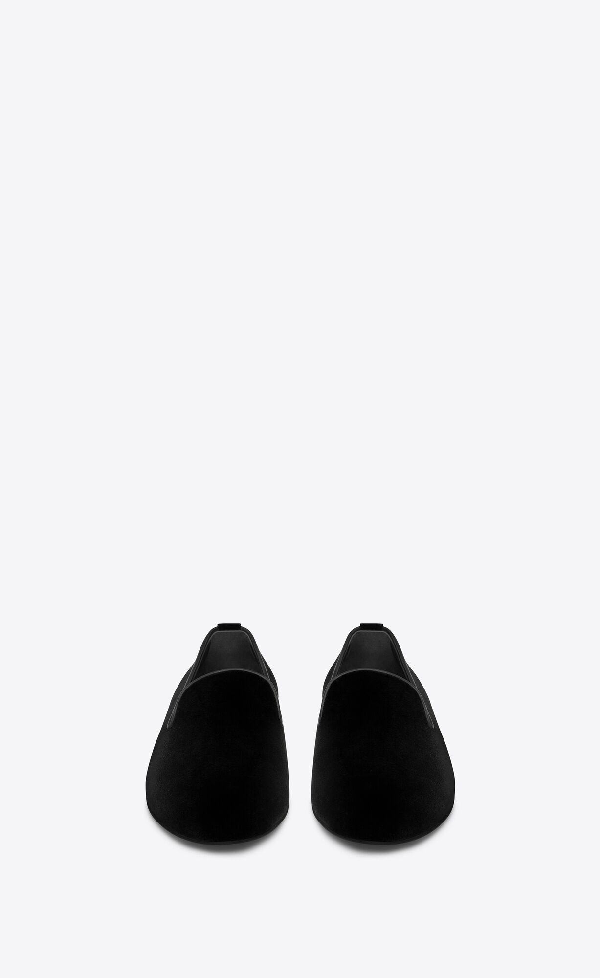 YSL Smoking 15 Slippers In Velvet Schwarz | 01592-BXLU