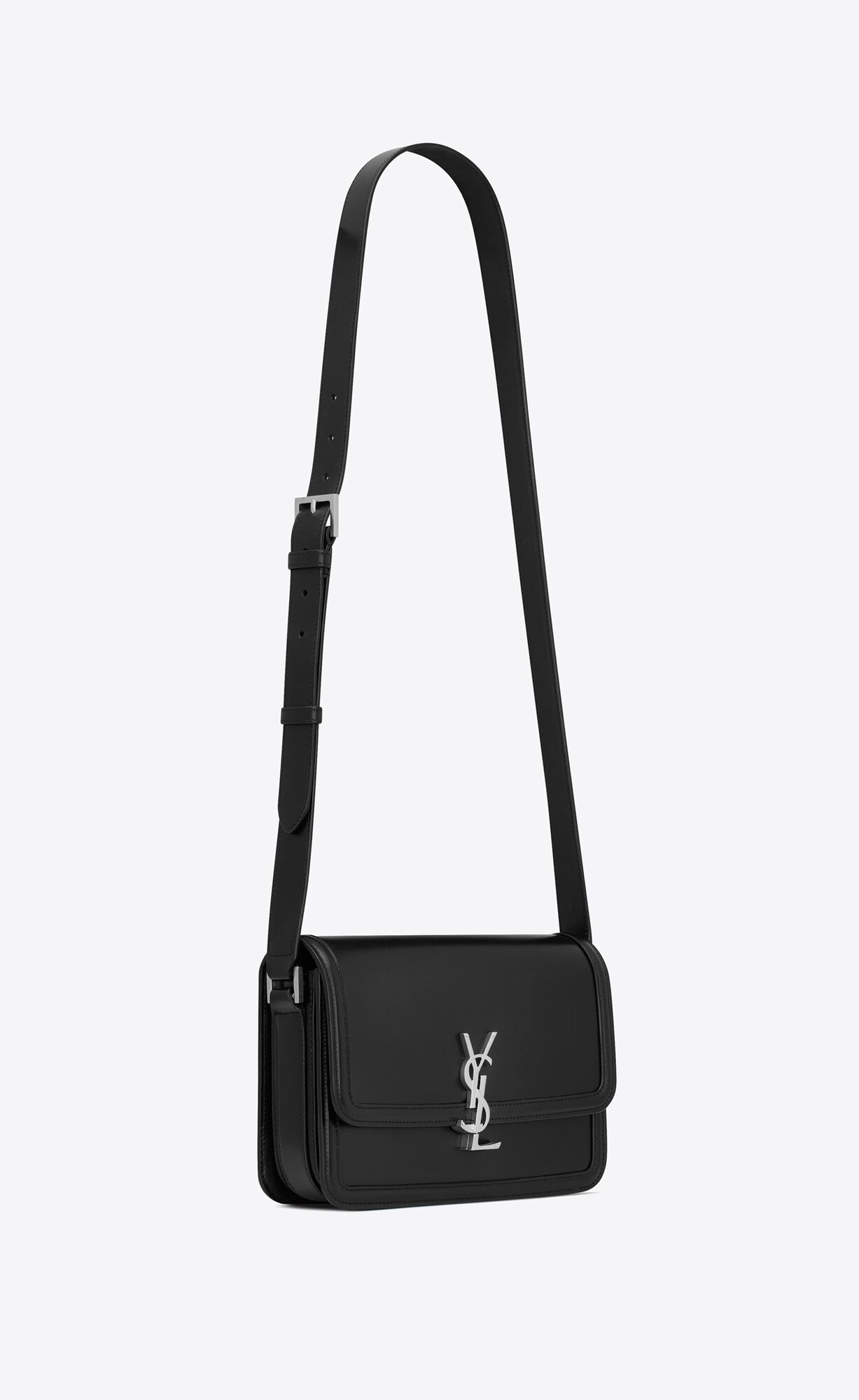 YSL Solferino Medium Satchel In Smooth Leder Schwarz | 75418-JDPC