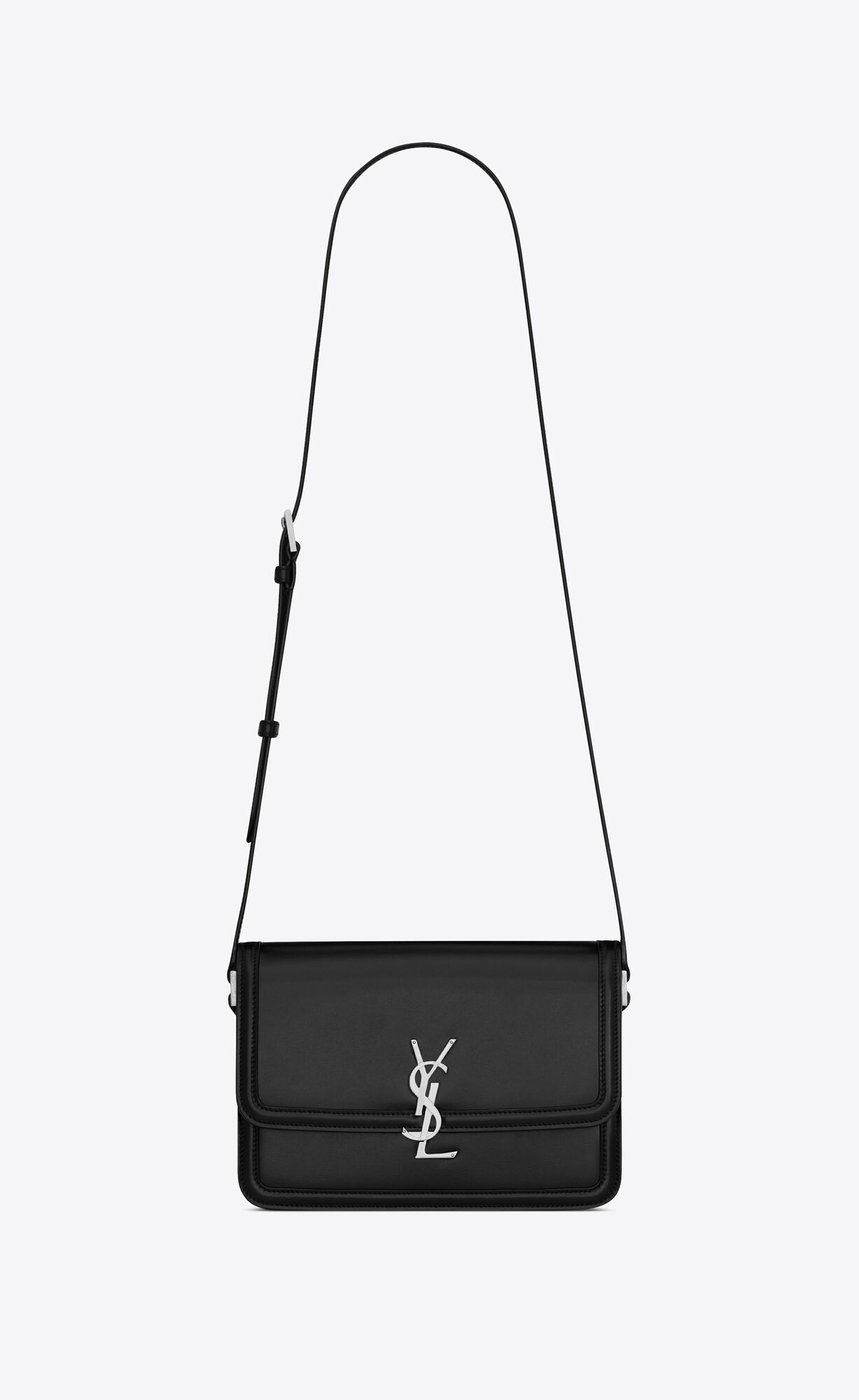 YSL Solferino Medium Satchel In Smooth Leder Schwarz | 75418-JDPC