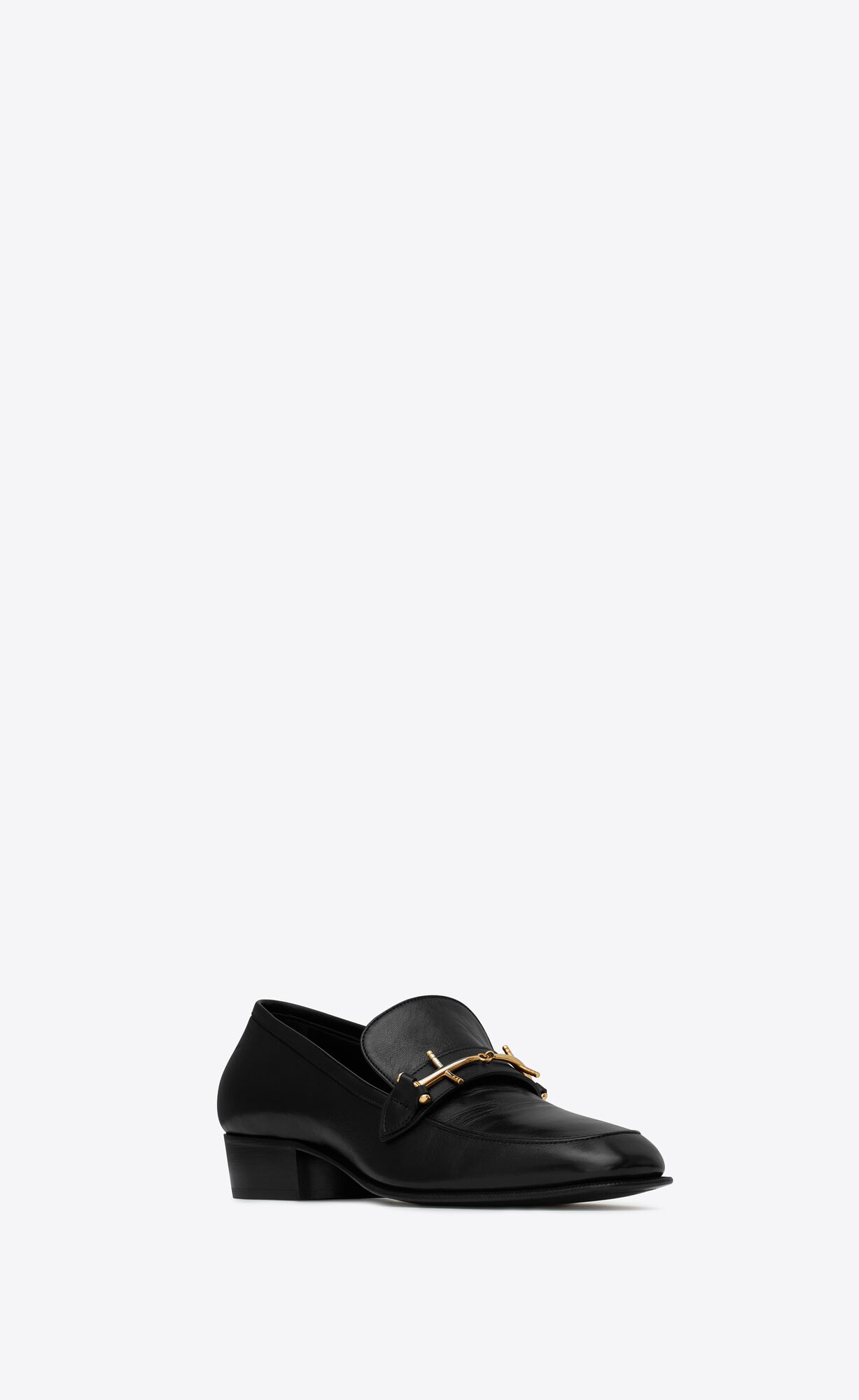 YSL Solferino Penny Slippers In Smooth Leder Noir | 03156-IGOU