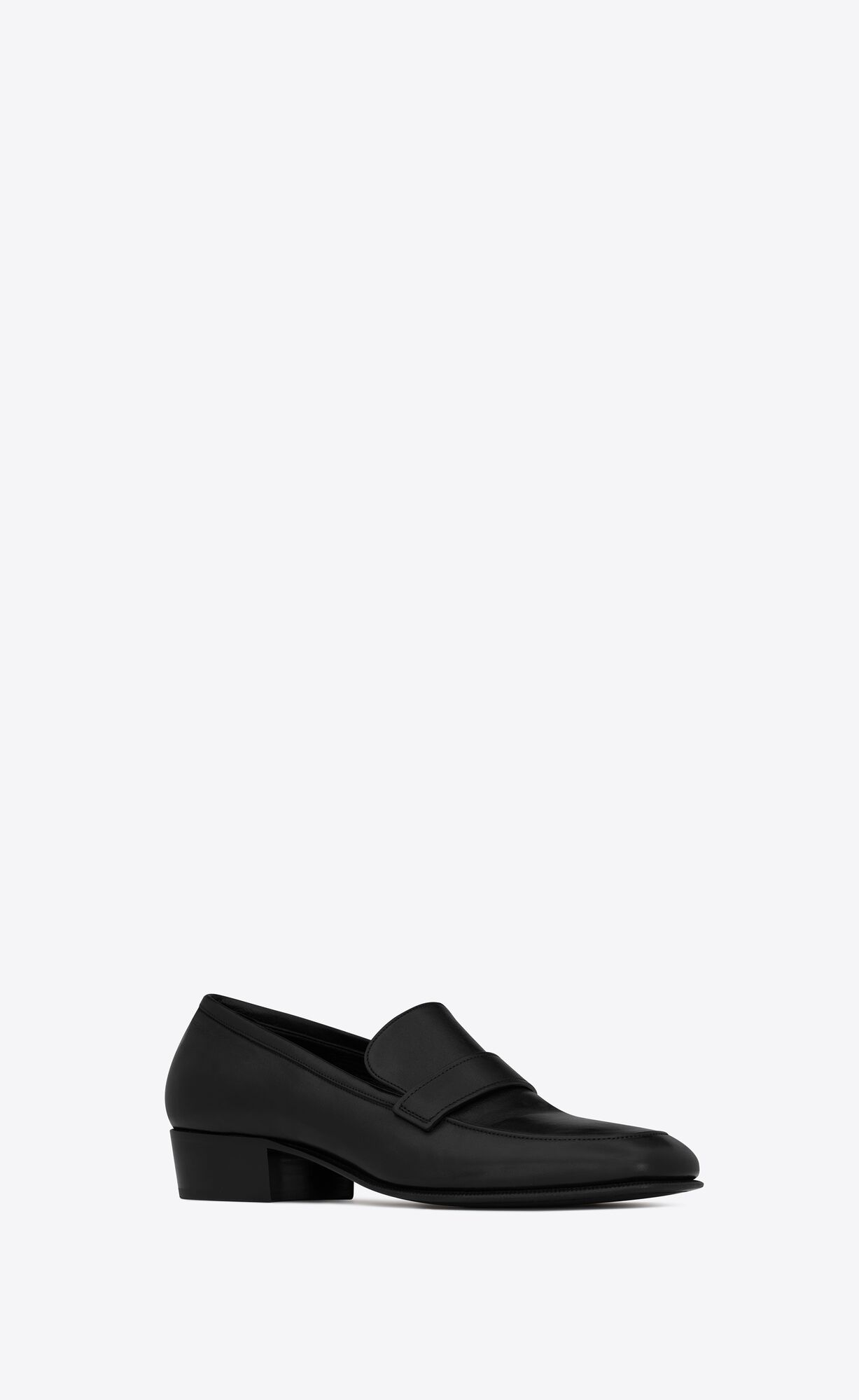 YSL Solferino Penny Slippers In Smooth Leder Noir | 62941-IKOP