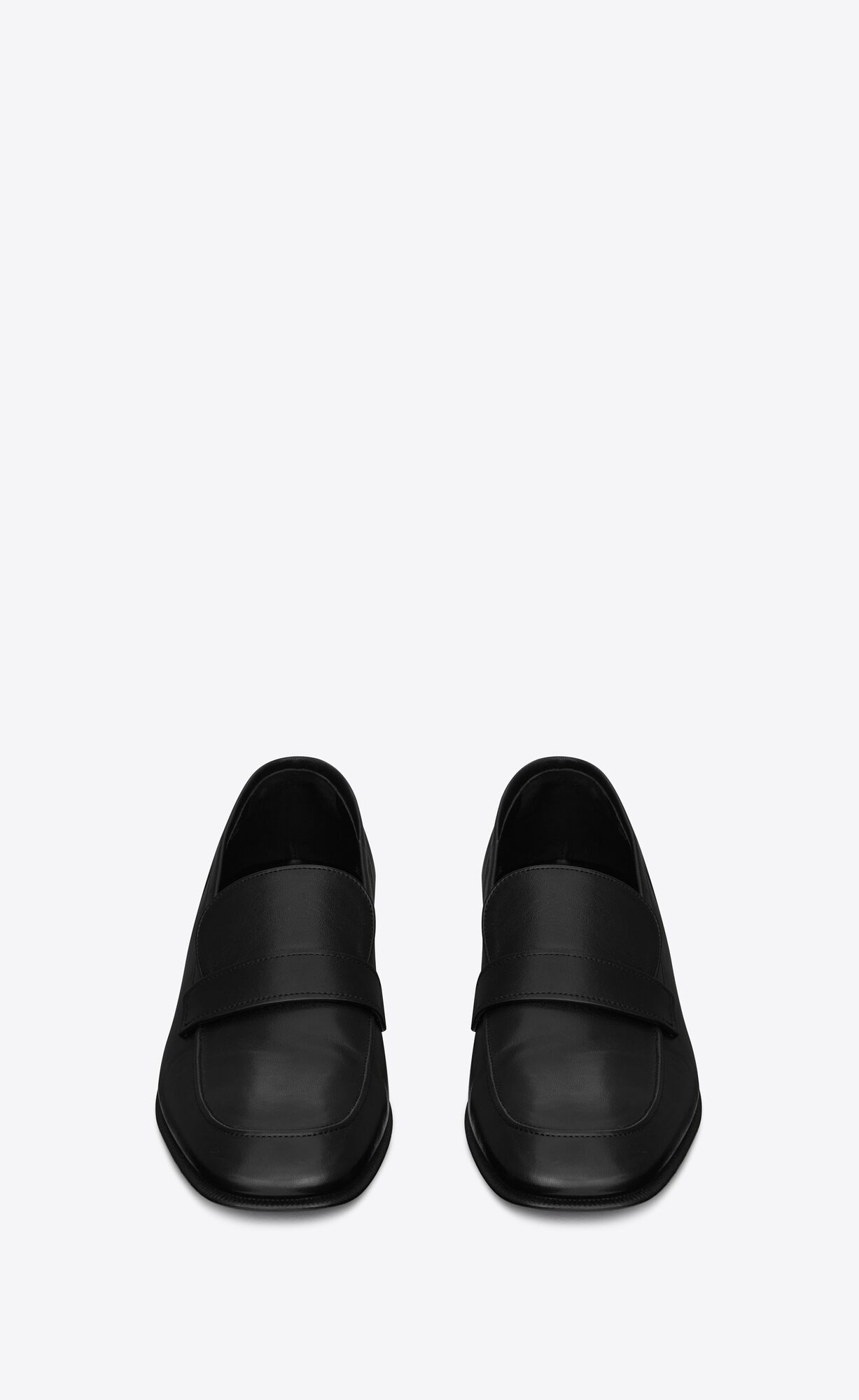 YSL Solferino Penny Slippers In Smooth Leder Noir | 62941-IKOP