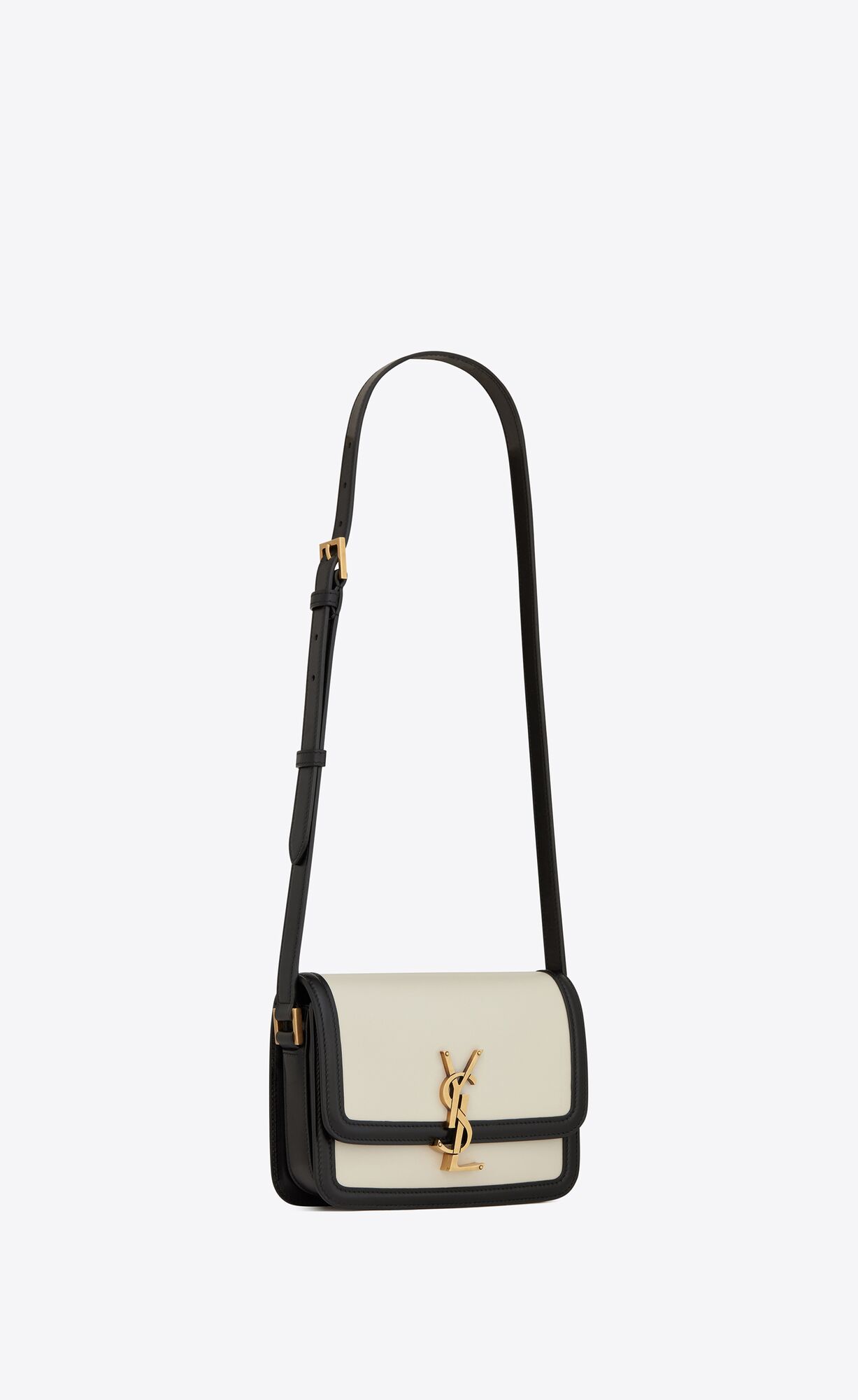 YSL Solferino Small Satchel In Box Saint Laurent Leder Blanc Vintage | 03471-MJWU