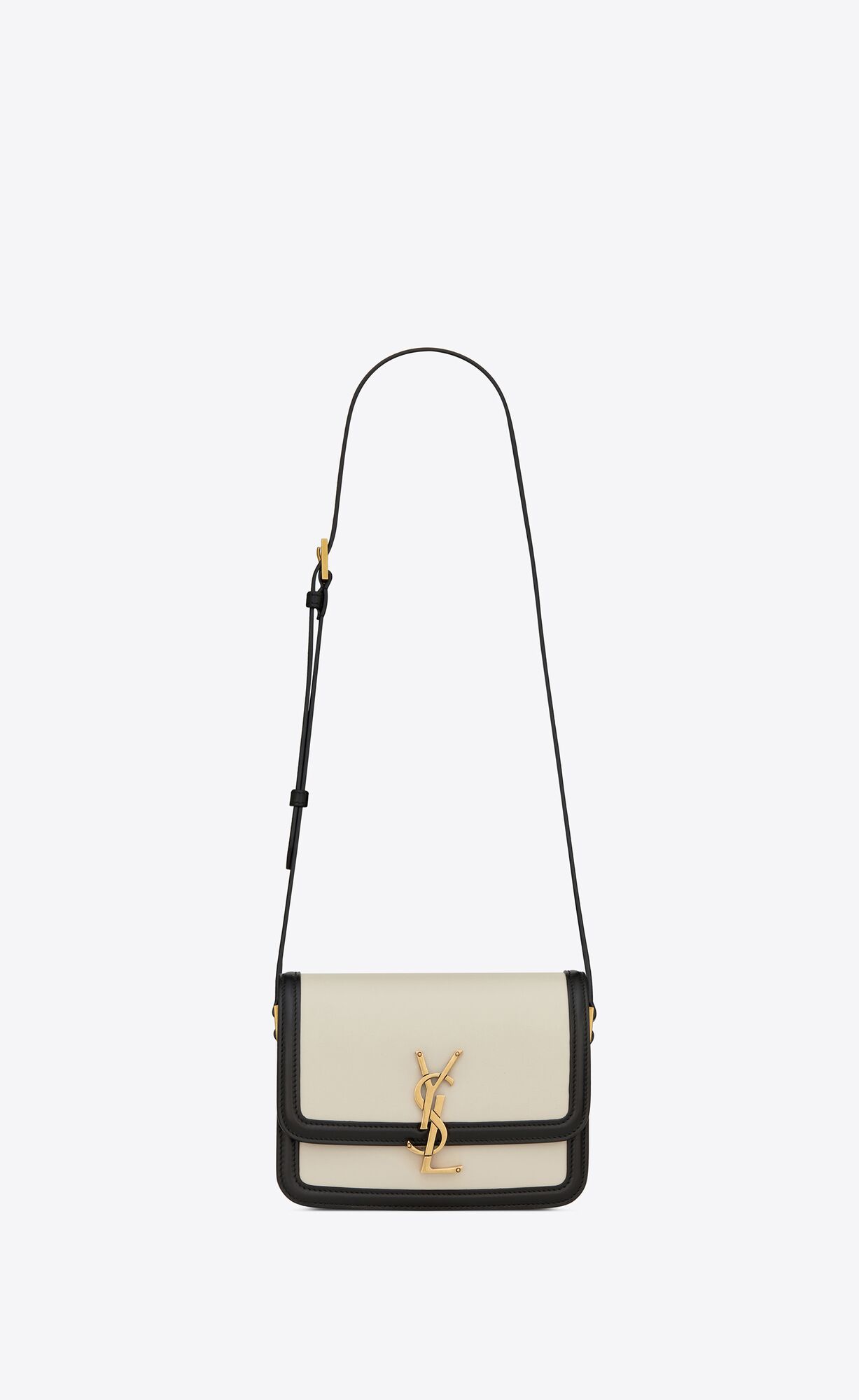 YSL Solferino Small Satchel In Box Saint Laurent Leder Blanc Vintage | 03471-MJWU