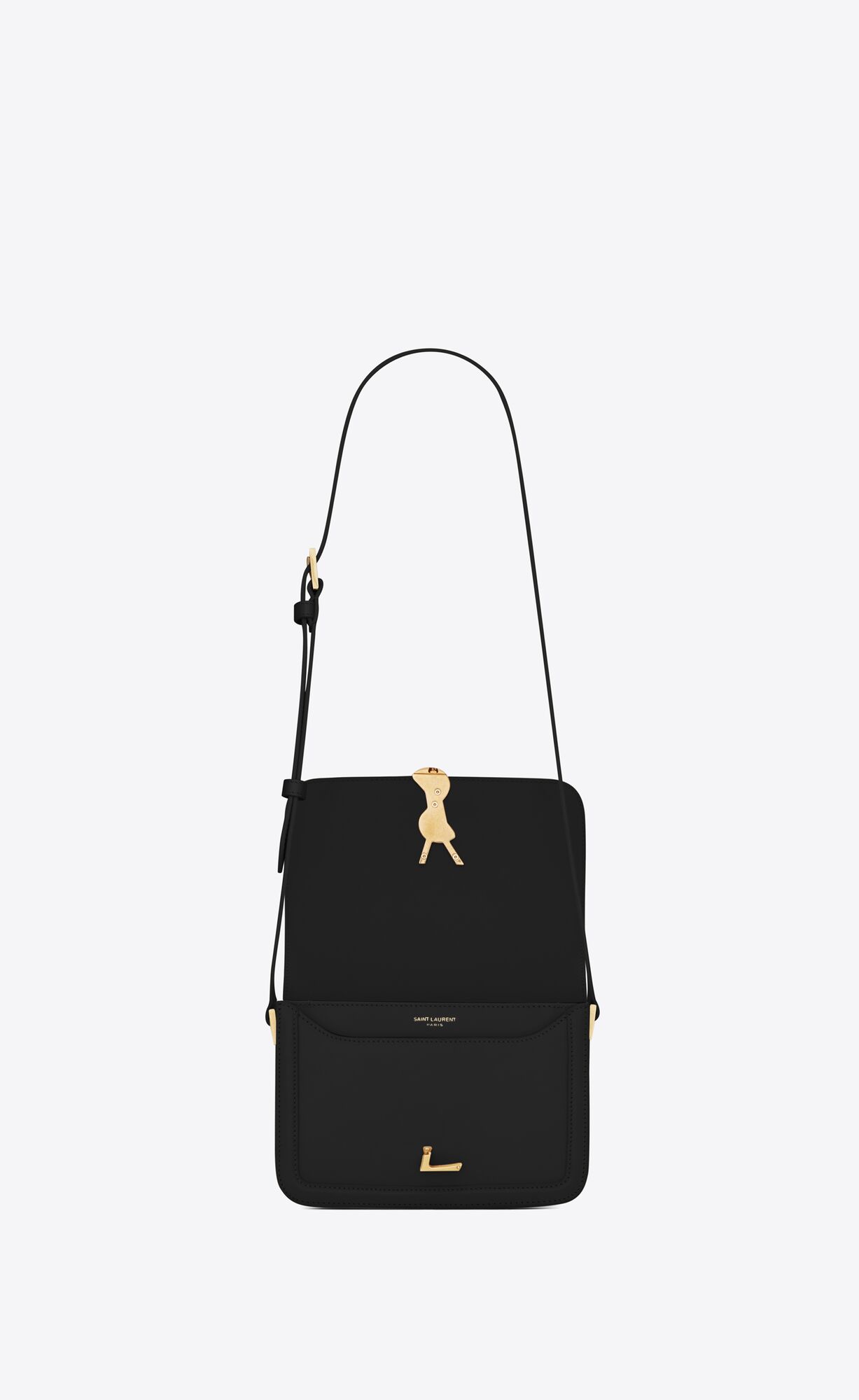 YSL Solferino Small Satchel In Box Saint Laurent Leder Schwarz | 90273-LSNY