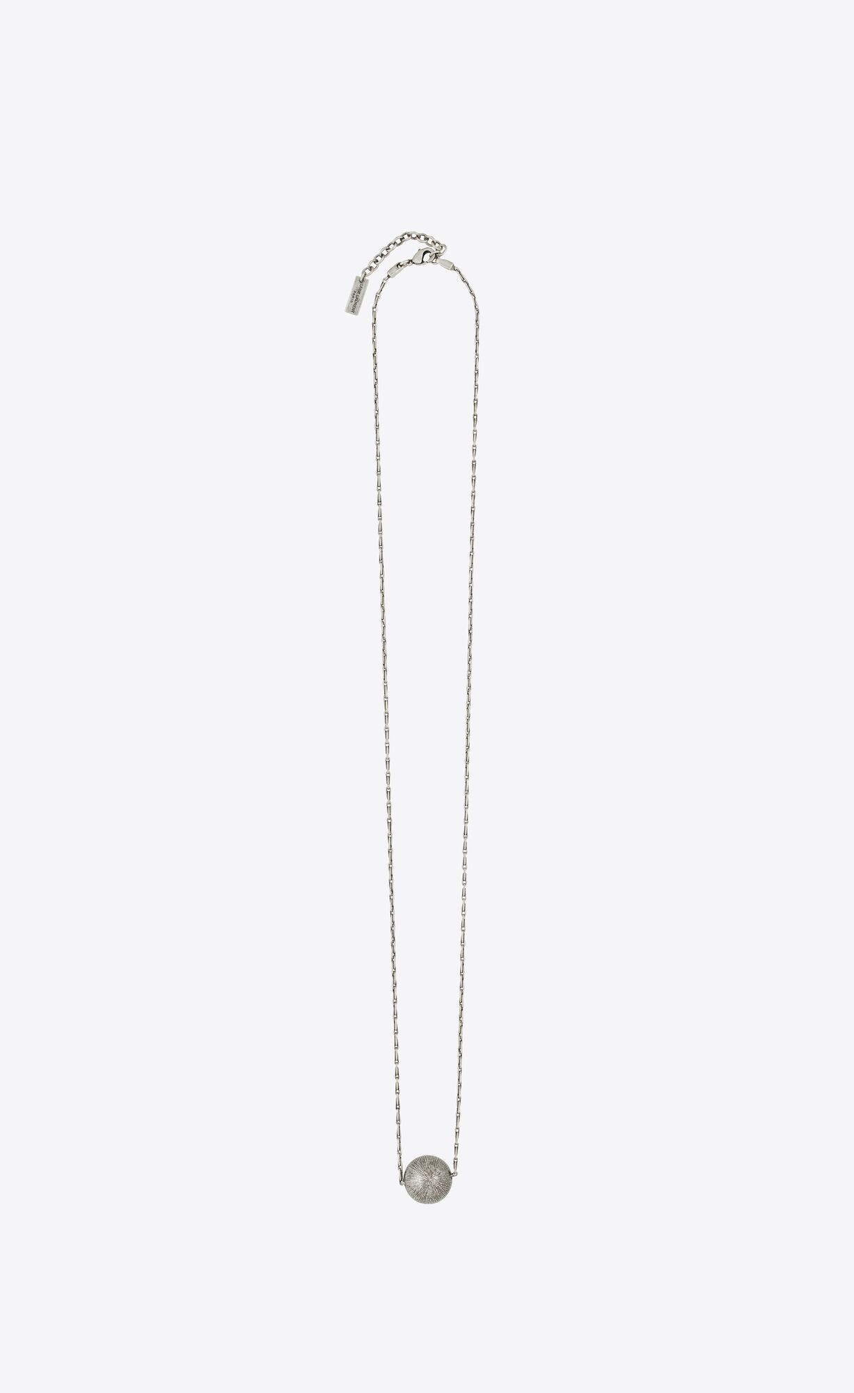 YSL Spherical Charm Necklace In Metal Silber | 32761-AFDH