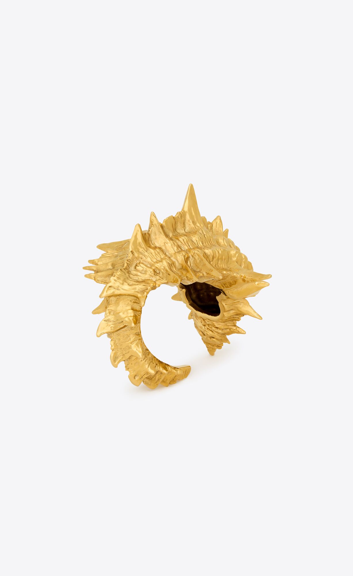 YSL Spiky Shell Cuff In Metal Hellgold | 43928-IMQR