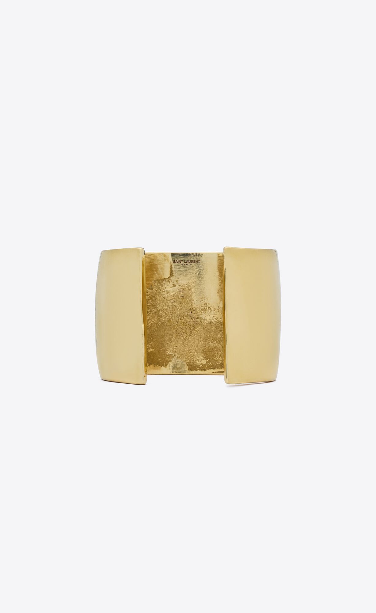 YSL Stone And Square Cuff In Metal Rot Gold | 94318-VFXK