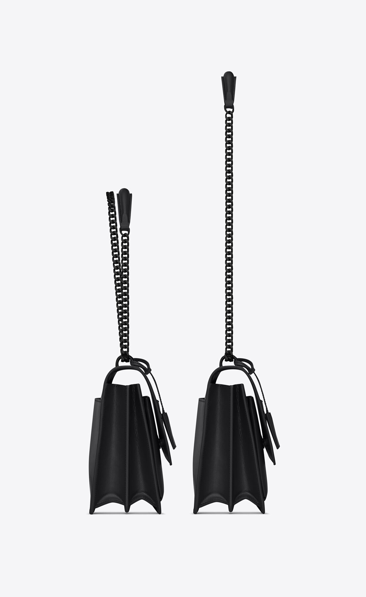 YSL Sunset Large Chain Bag In Smooth Leder Noir | 02165-DNFW