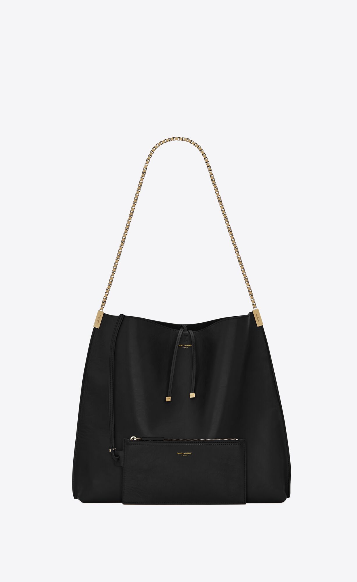 YSL Suzanne Medium Hobo Bag In Smooth Leder Schwarz | 72096-TCVM