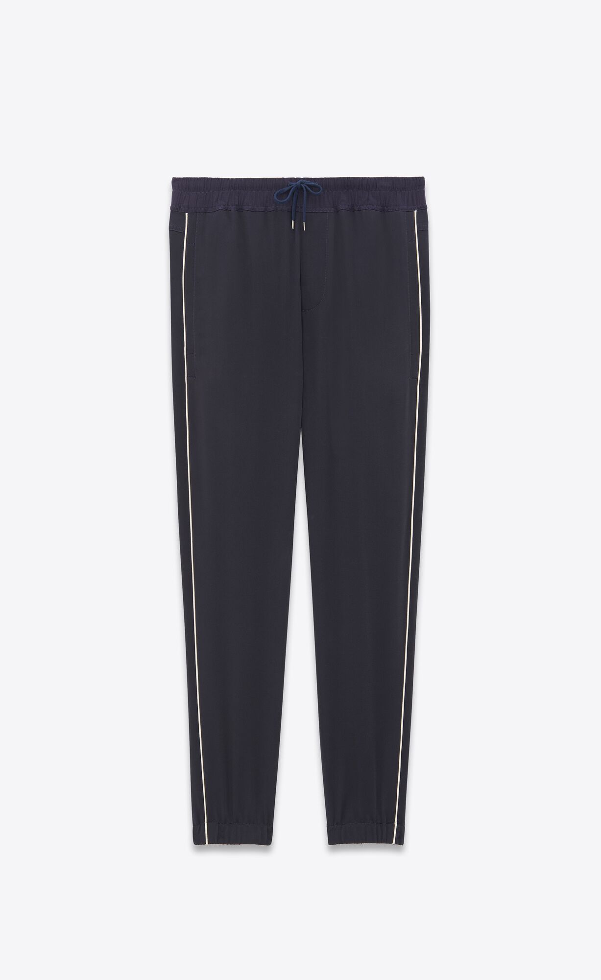 YSL Sweatpants In Crepe Satin Blau | 71038-YRNG