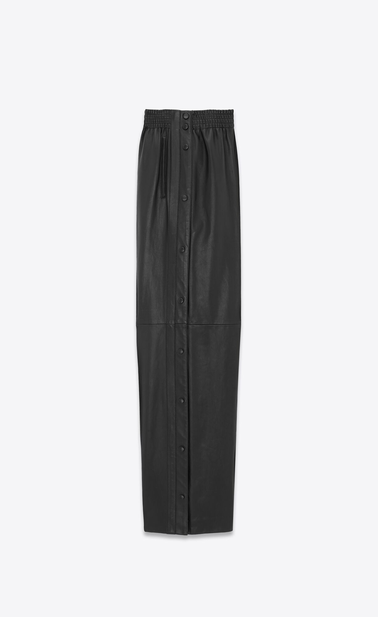 YSL Sweatpants In Lambskin Schwarz | 34576-AQXV