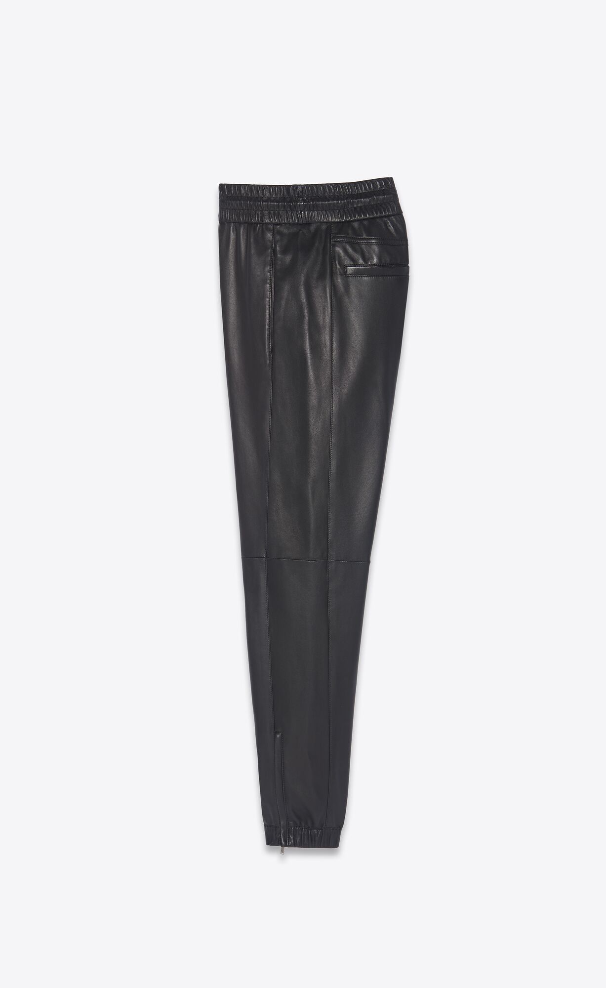 YSL Sweatpants In Lambskin Schwarz | 49783-LKGU