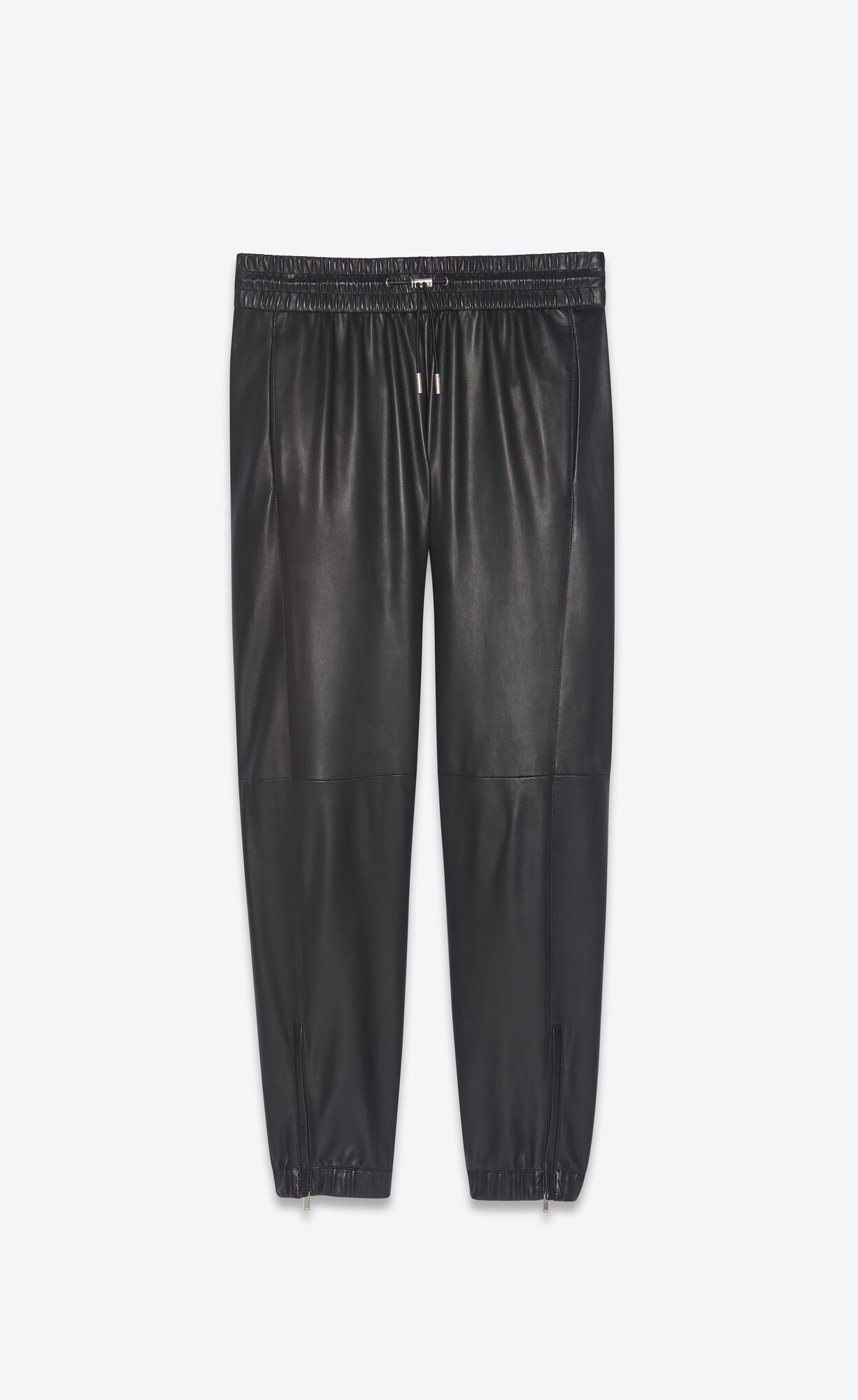 YSL Sweatpants In Lambskin Schwarz | 49783-LKGU