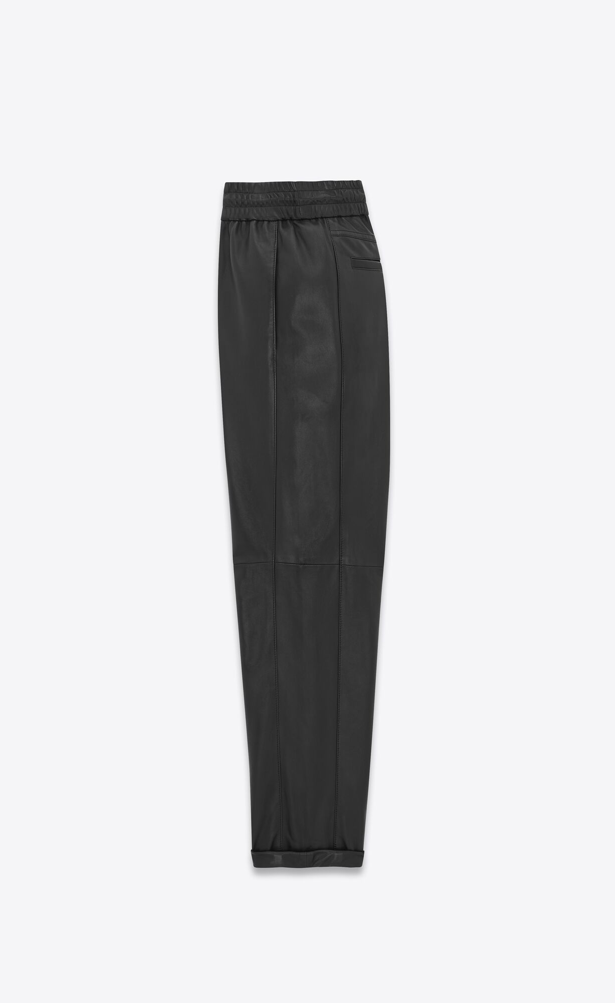 YSL Sweatpants In Lambskin Schwarz | 65407-BCRW