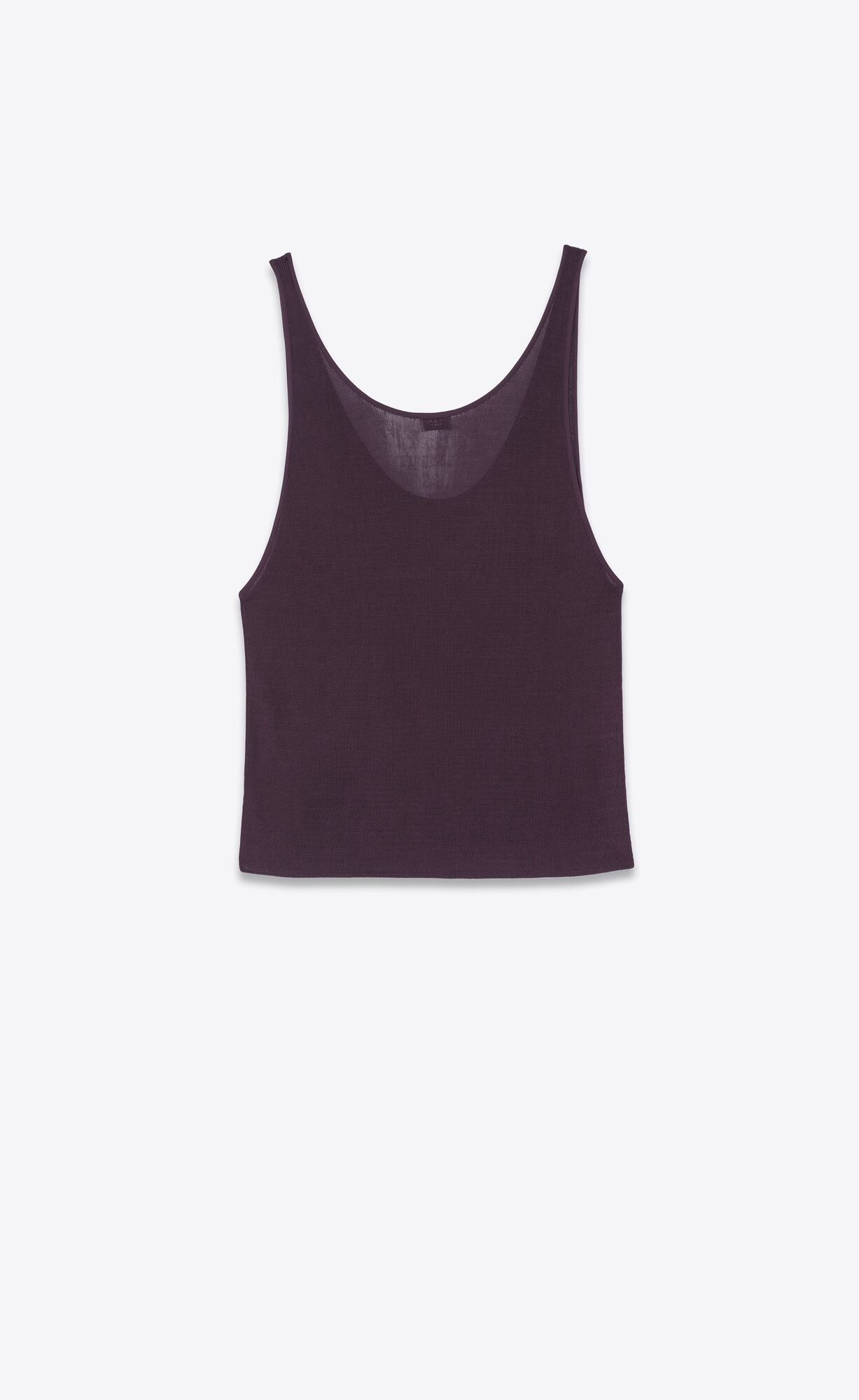 YSL Tank Top In Gerippt Knit Prune | 52810-ZSRB