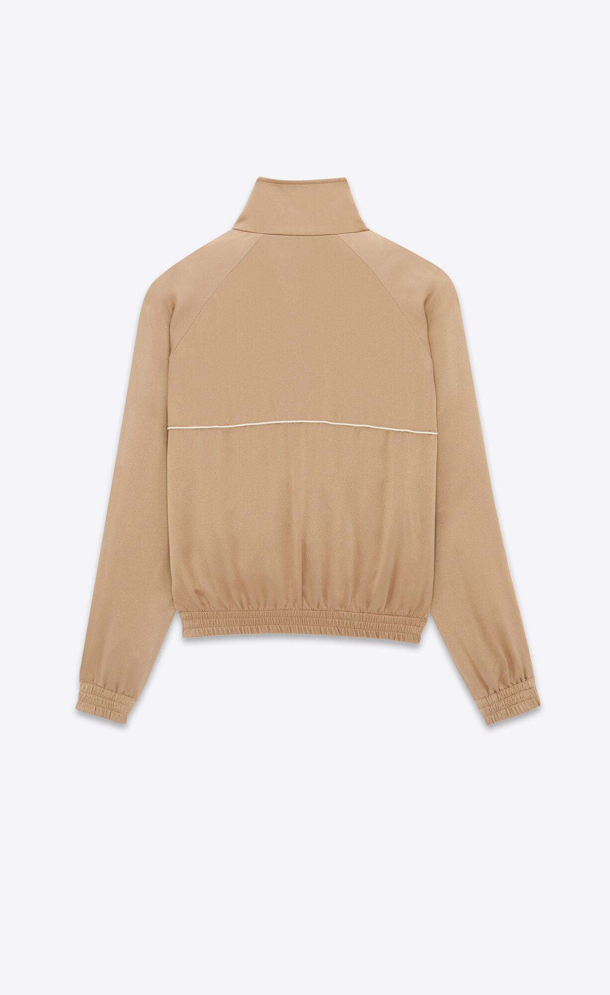 YSL Teddy Jacket In Crepe Satin Naturel | 34721-QGVO