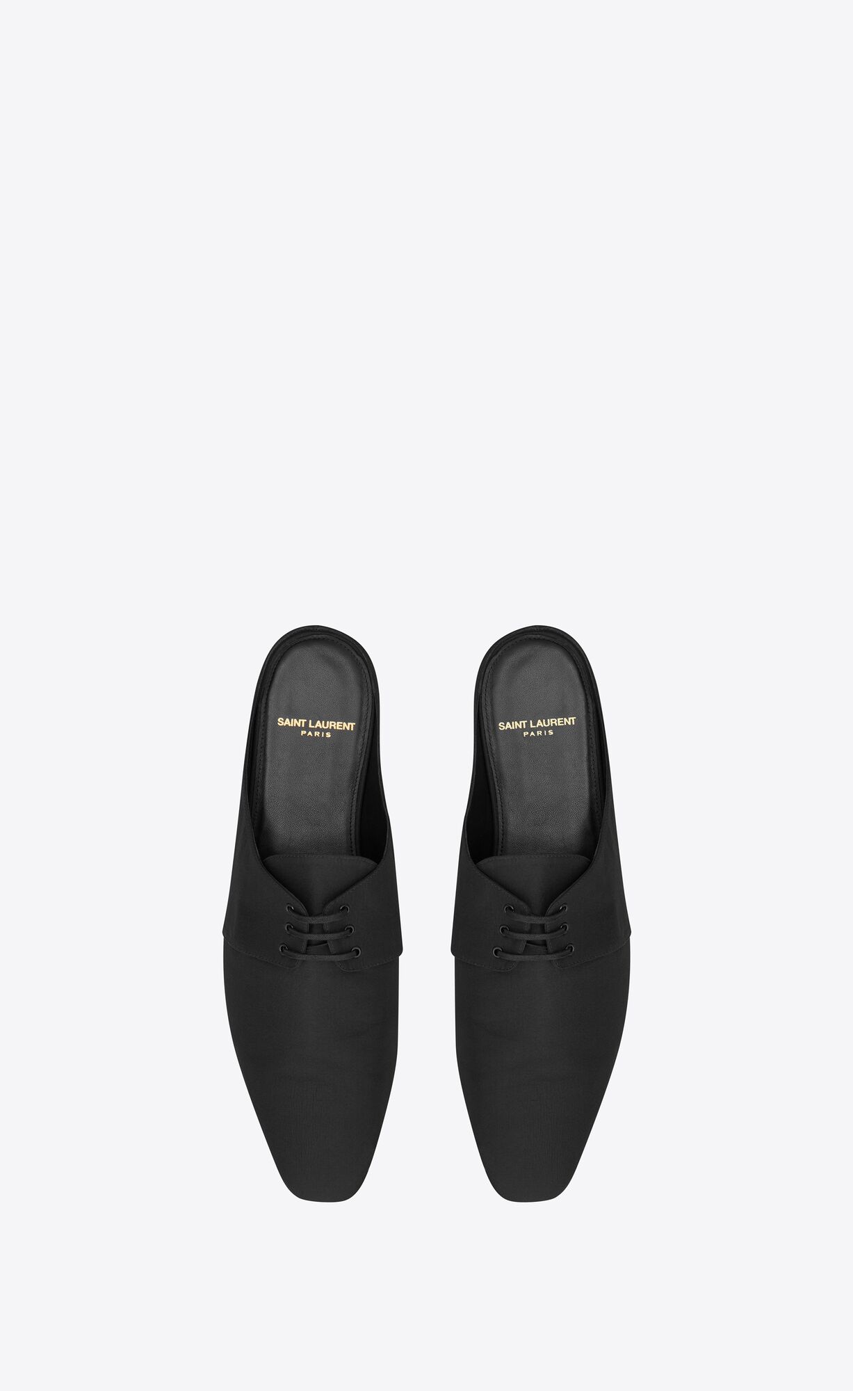 YSL Terence Mules In Shantung Schwarz | 36981-PXTB