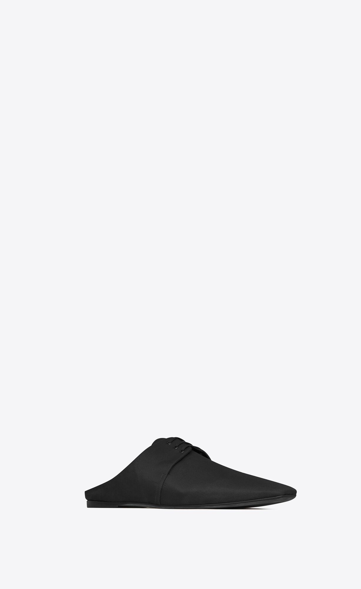 YSL Terence Mules In Shantung Schwarz | 36981-PXTB