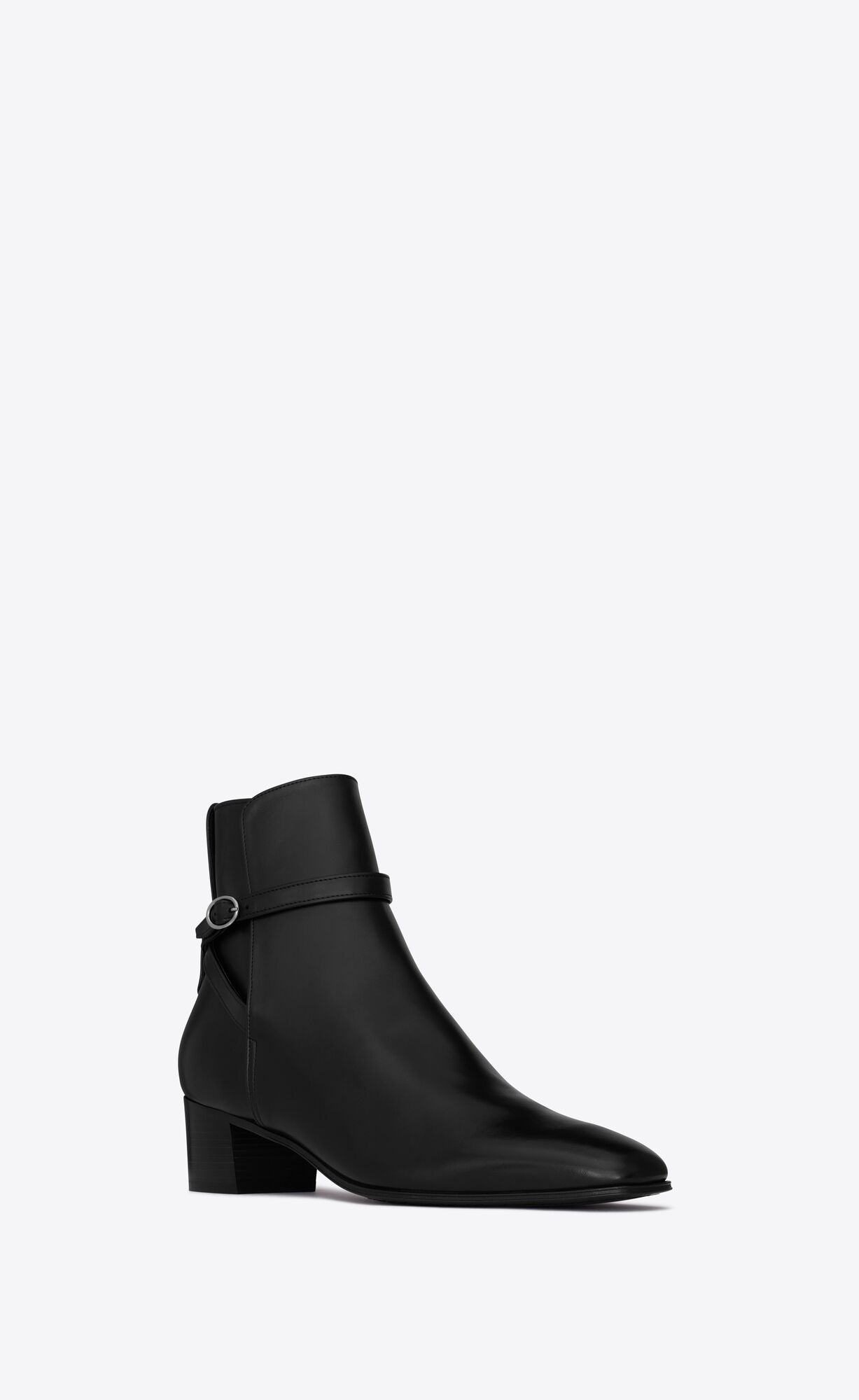 YSL Terry Jodhpur Boots In Smooth Leder Noir | 73159-RTVZ