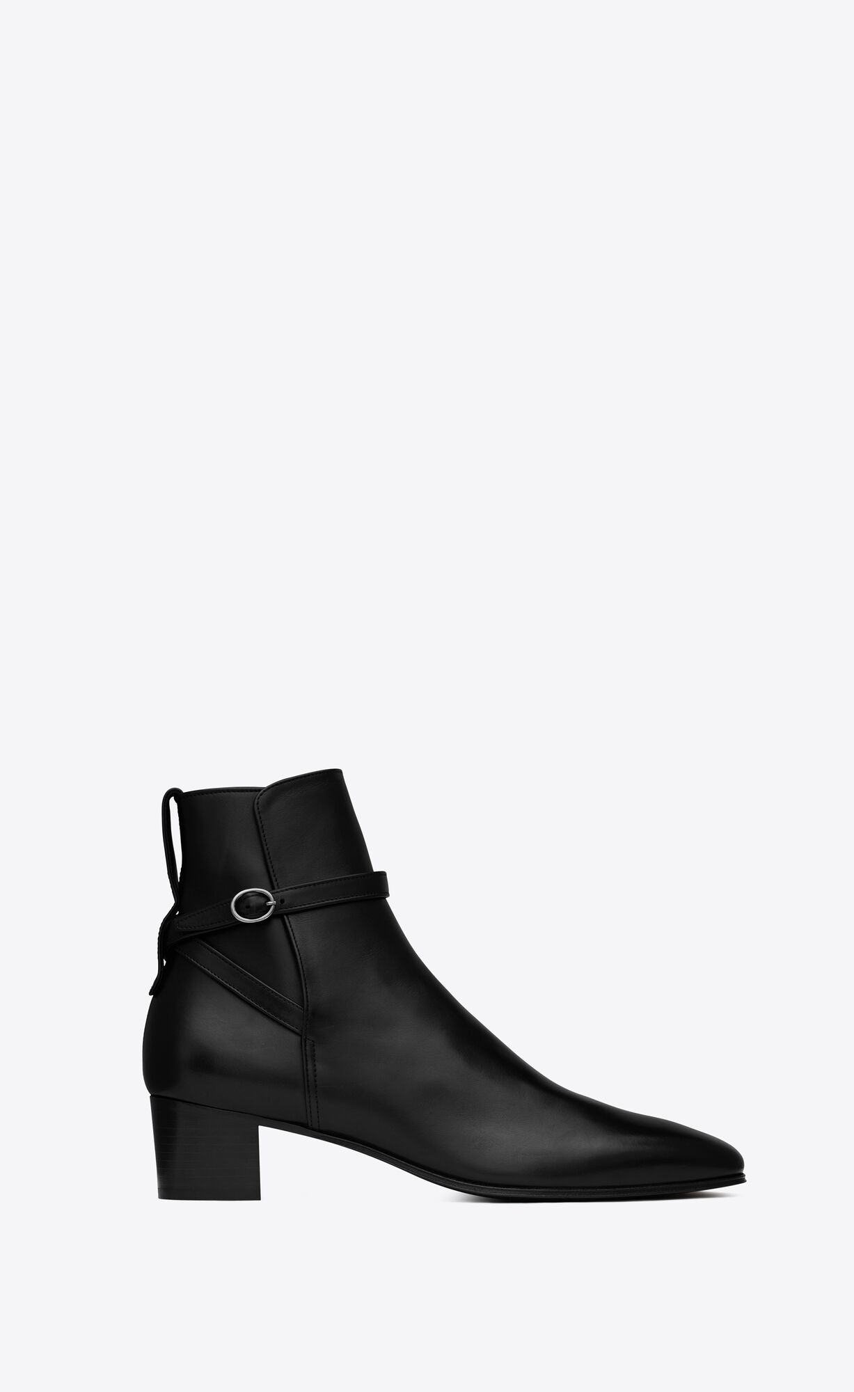 YSL Terry Jodhpur Boots In Smooth Leder Noir | 73159-RTVZ