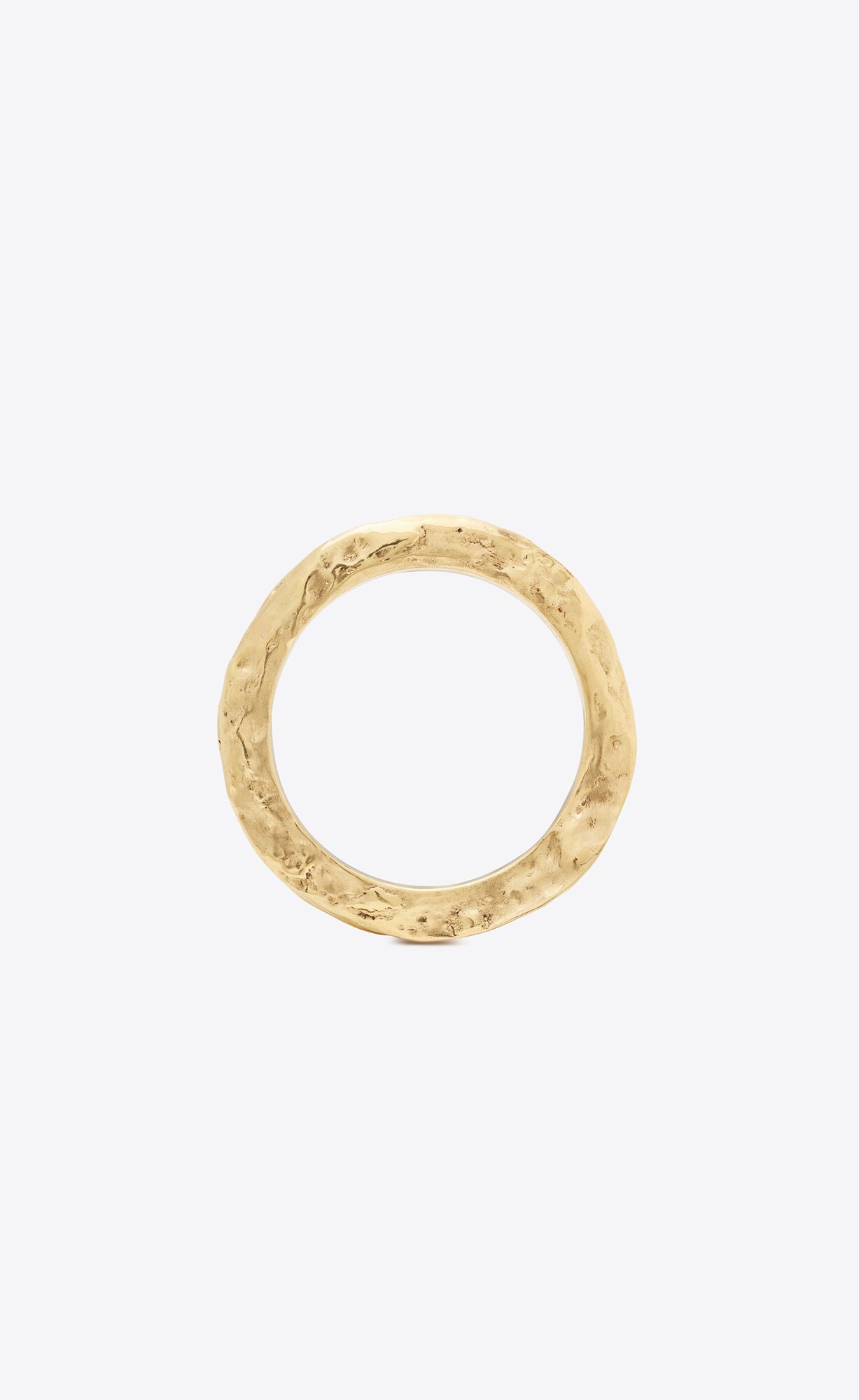 YSL Thin Textured Bangle In Metal Gold | 75238-UGKR