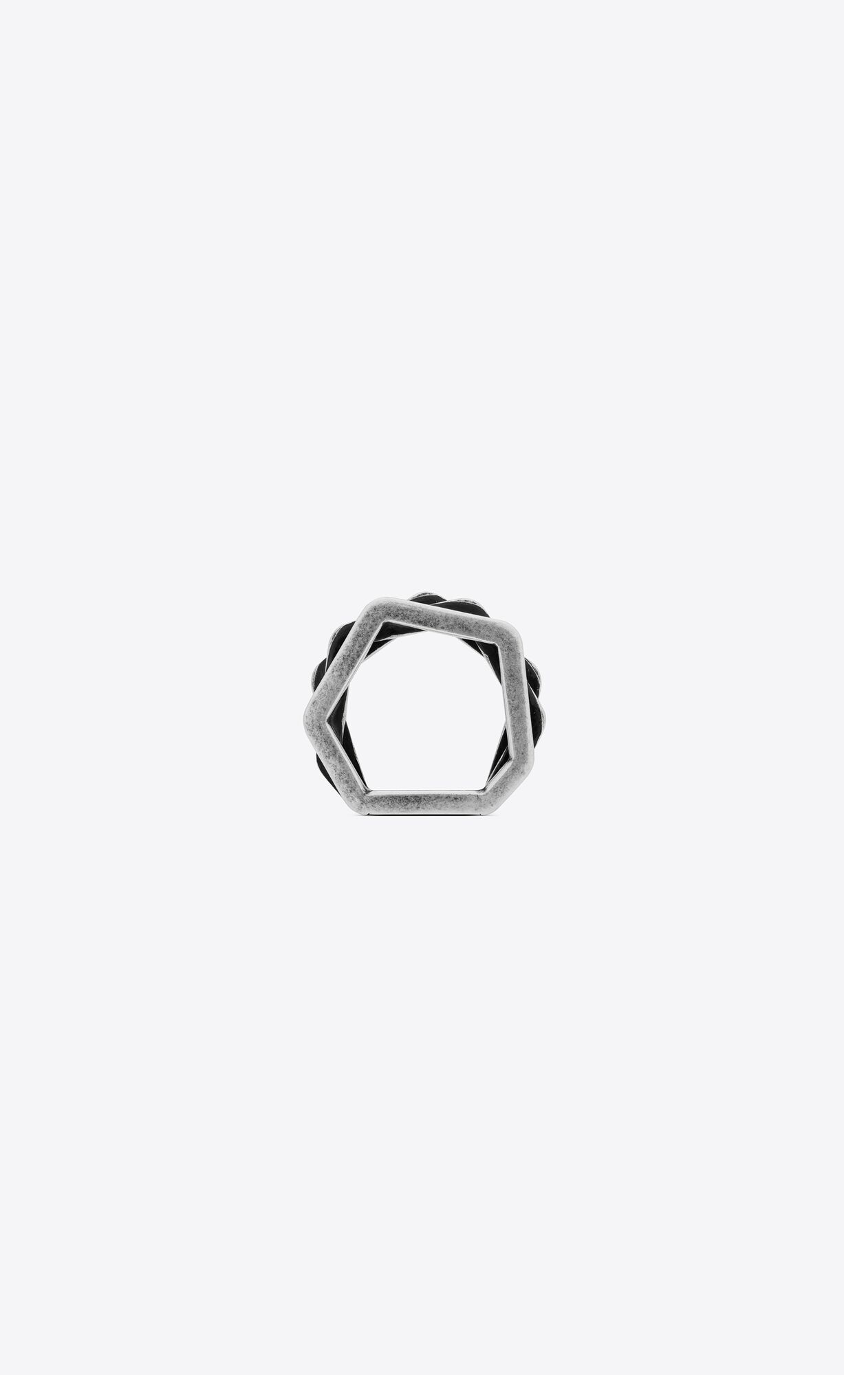 YSL Three-row Ring In Metal Silber | 03792-JHXD