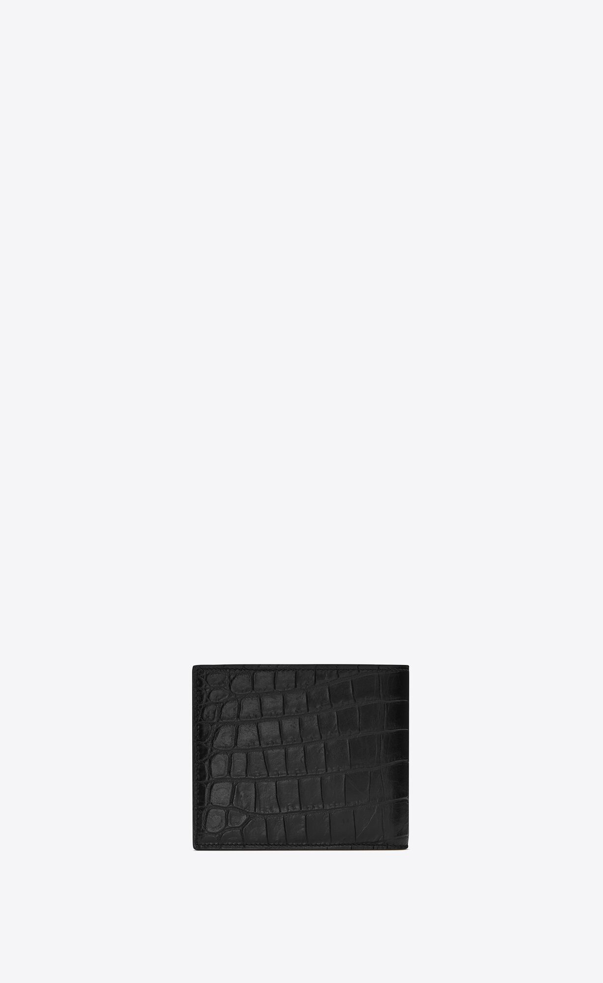 YSL Tiny Cassandre East/West Wallet In Crocodile-embossed Matte Leder Schwarz | 41962-YMSZ