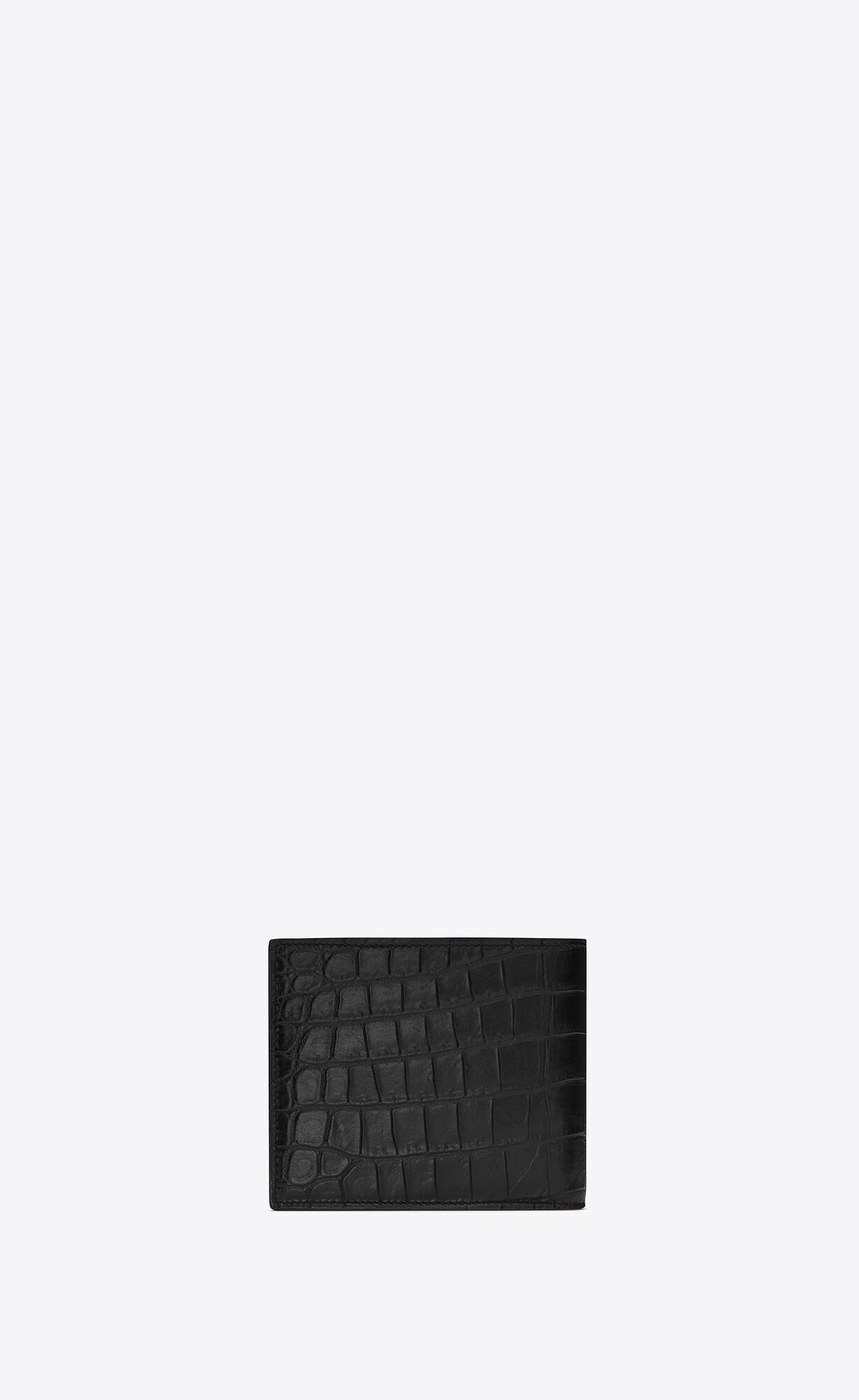 YSL Tiny Cassandre East/West Wallet In Crocodile-embossed Leder Schwarz | 60387-AUYM