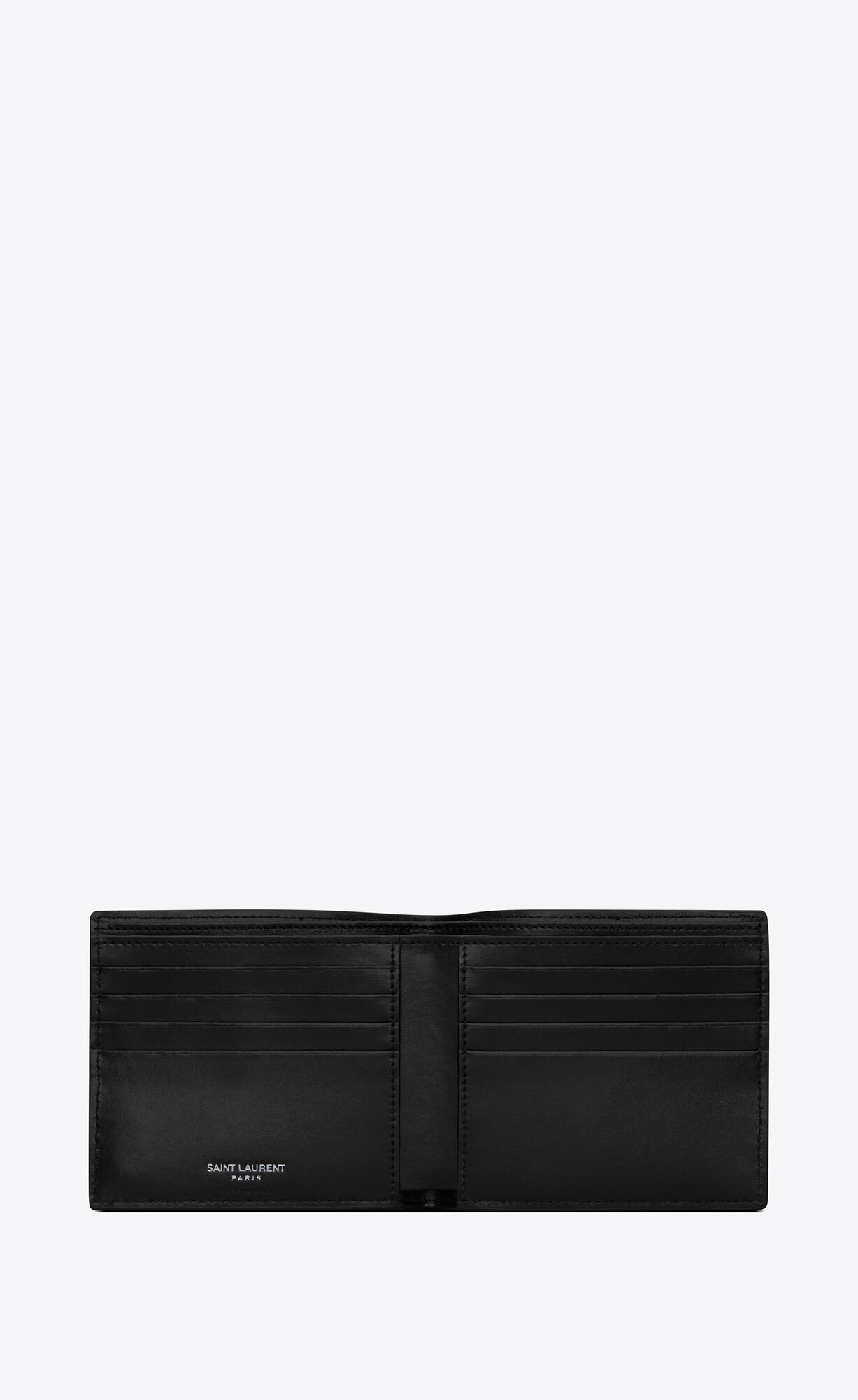 YSL Tiny Cassandre East/West Wallet In Python Noir | 01976-PBMS