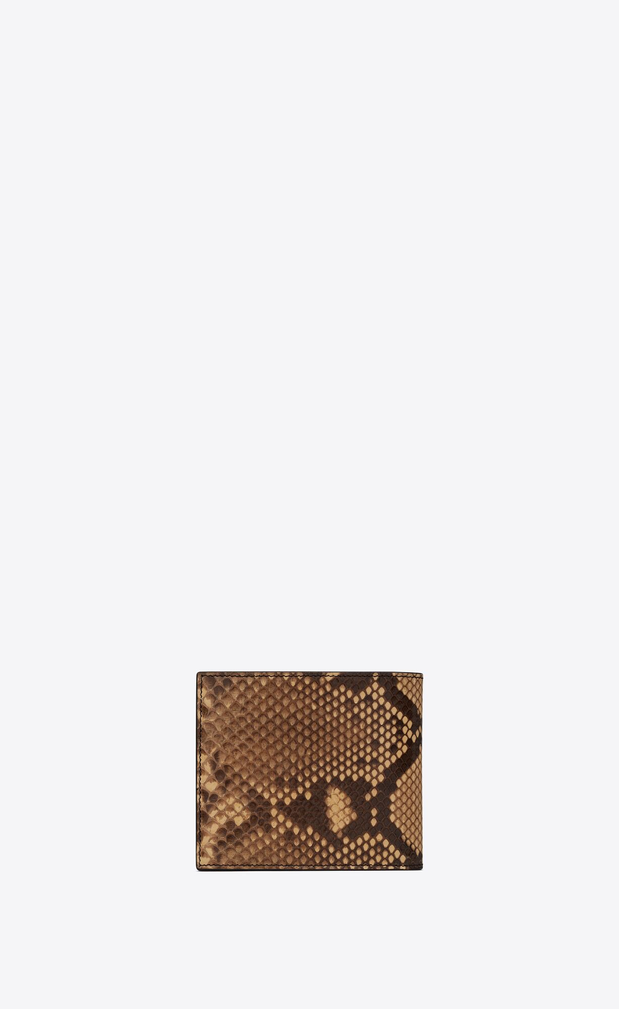 YSL Tiny Cassandre East/West Wallet In Python Beige Braun | 69824-LVDQ