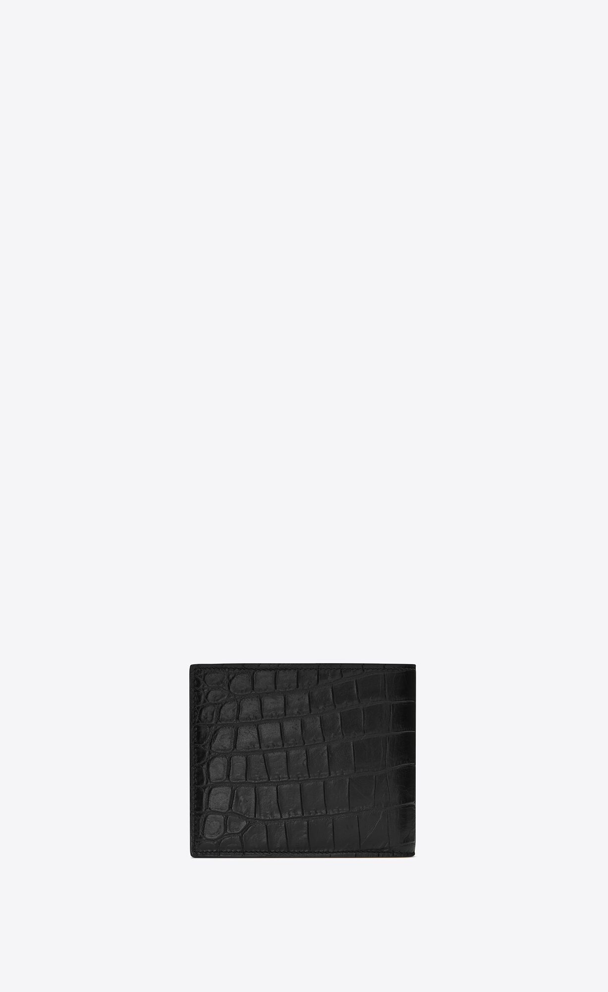 YSL Tiny Cassandre East/West Wallet With Coin Purse In Crocodile-embossed Matte Leder Schwarz | 85769-RMSV